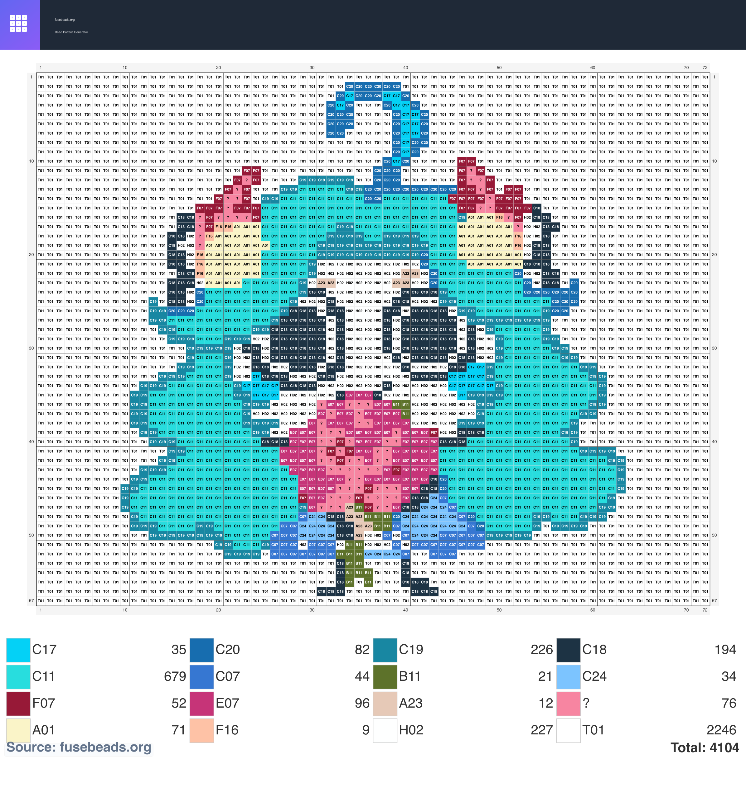 Qixi perler beads pattern