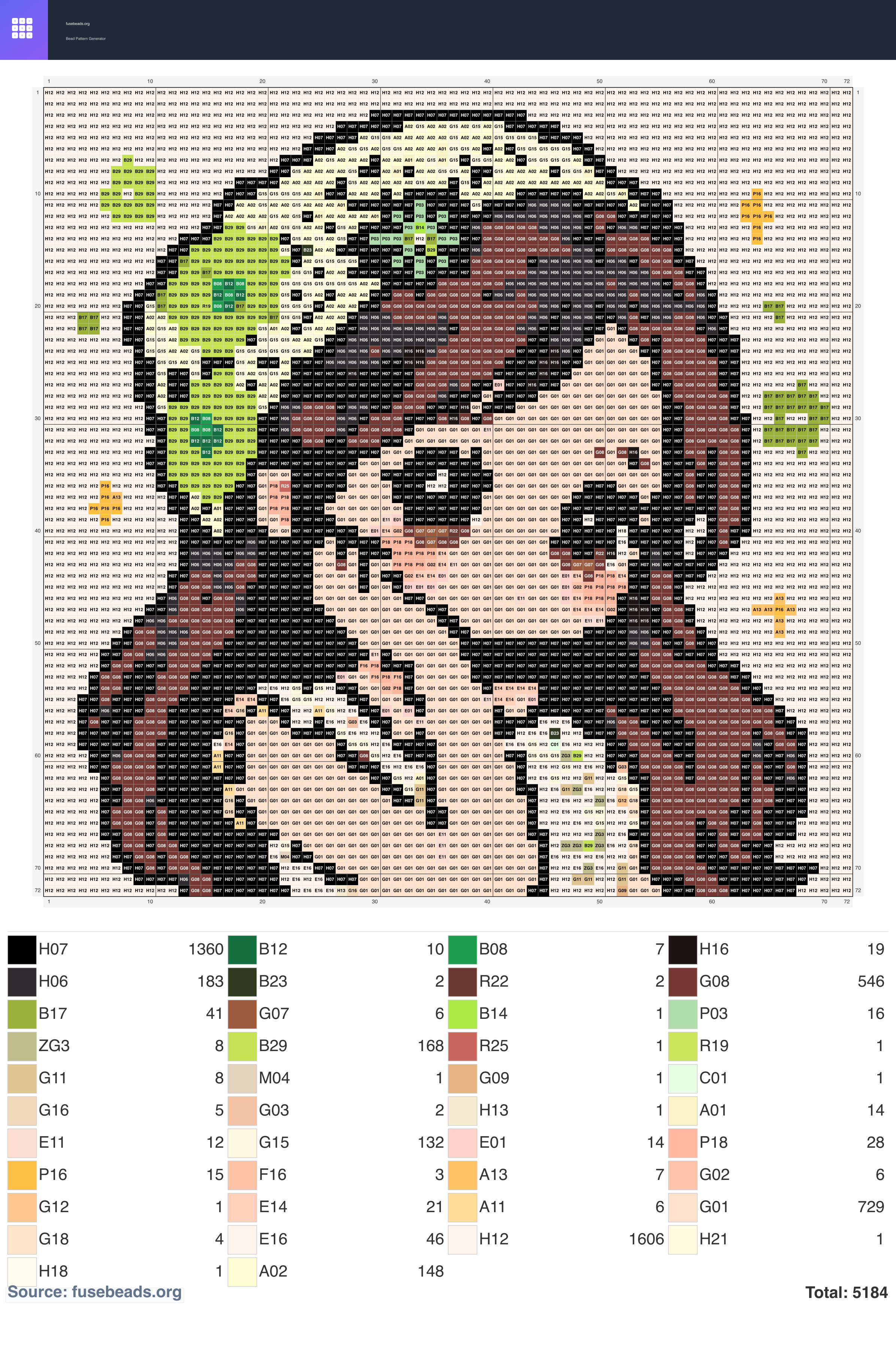 Esther perler beads pattern