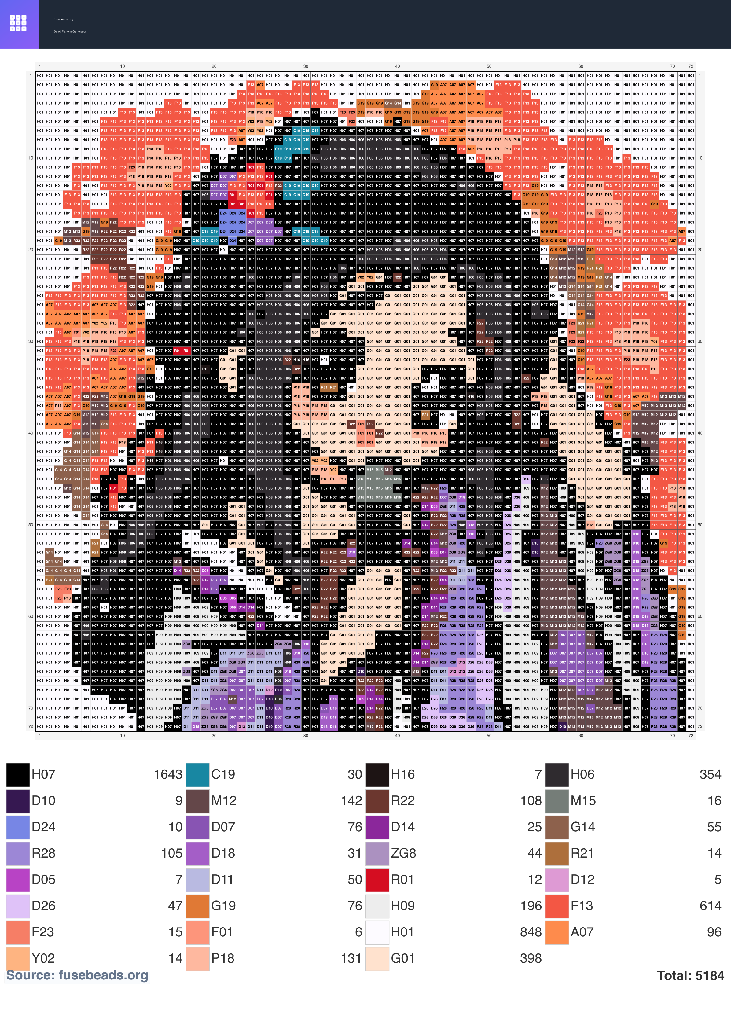 Esther perler beads pattern