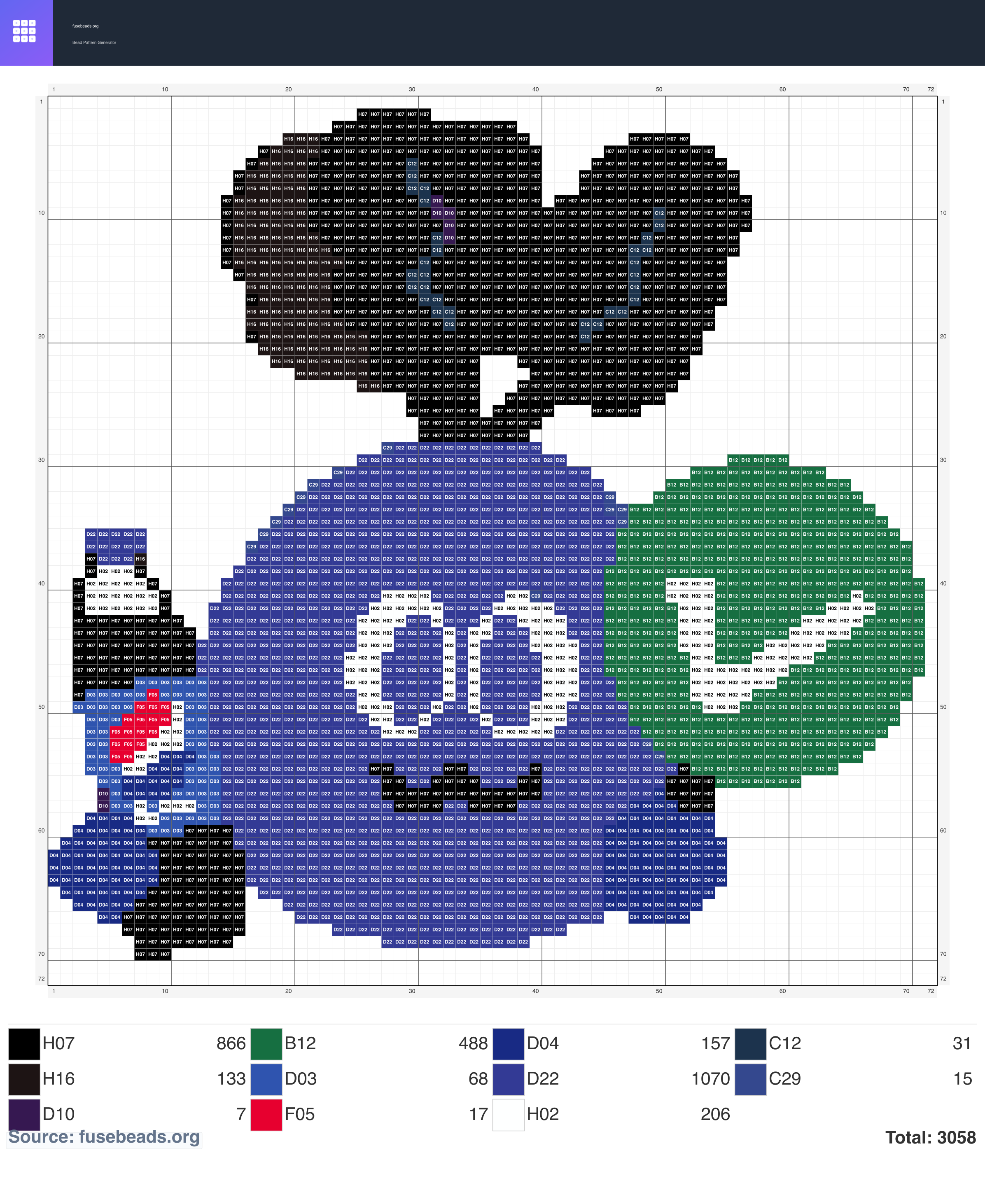 Kawaii #363 perler beads pattern