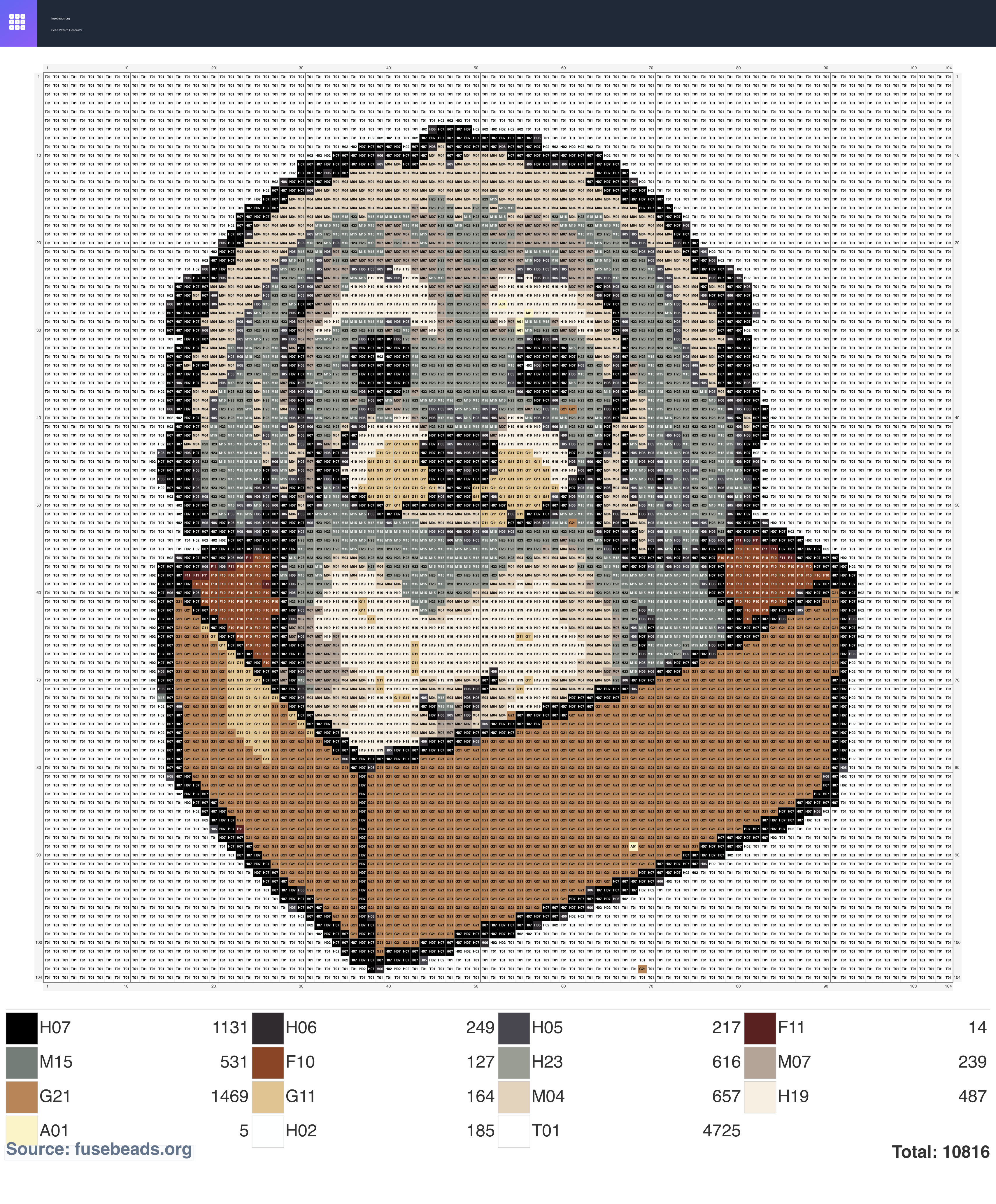 Puppy perler beads pattern