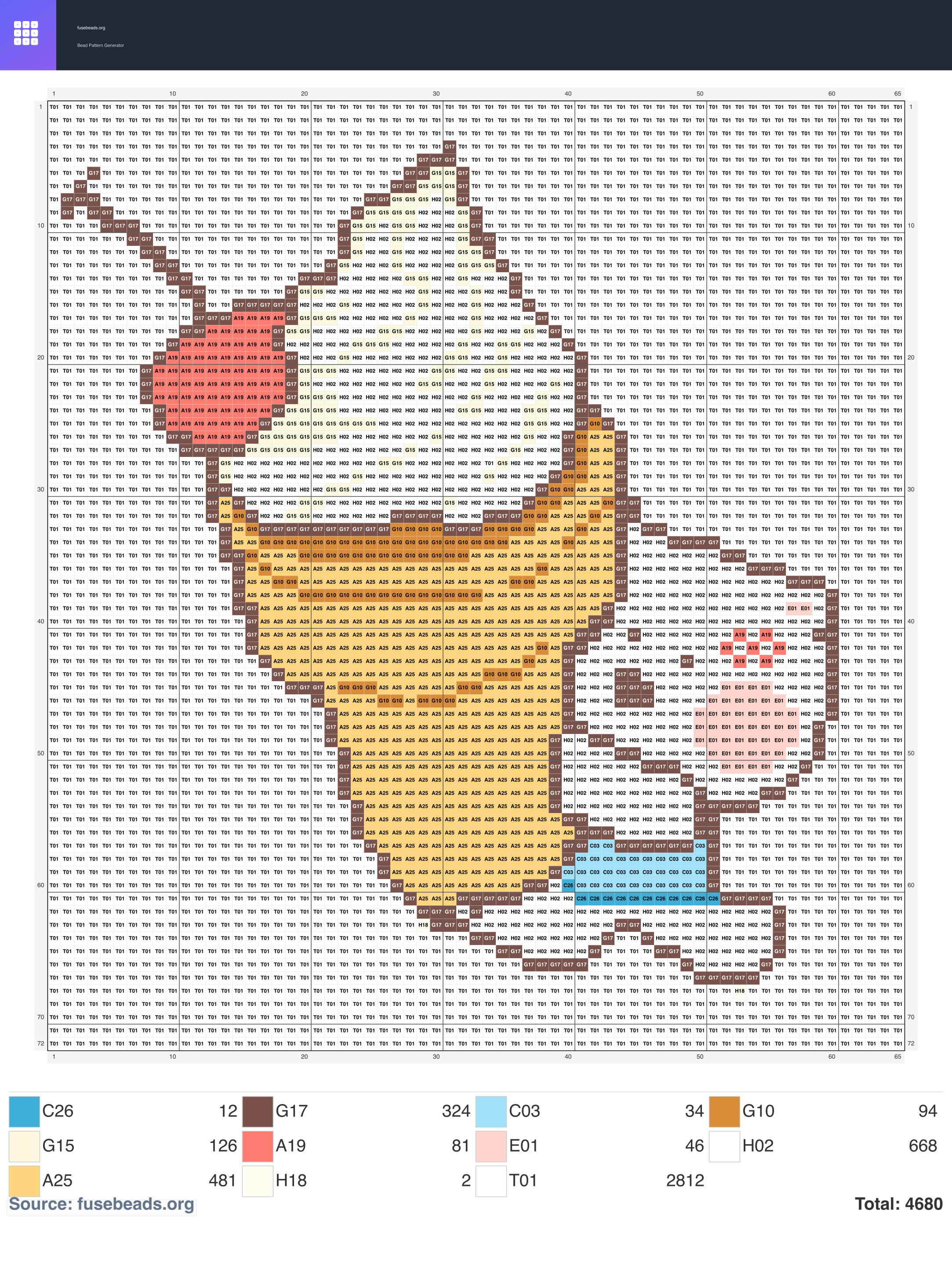 Little Fish perler beads pattern