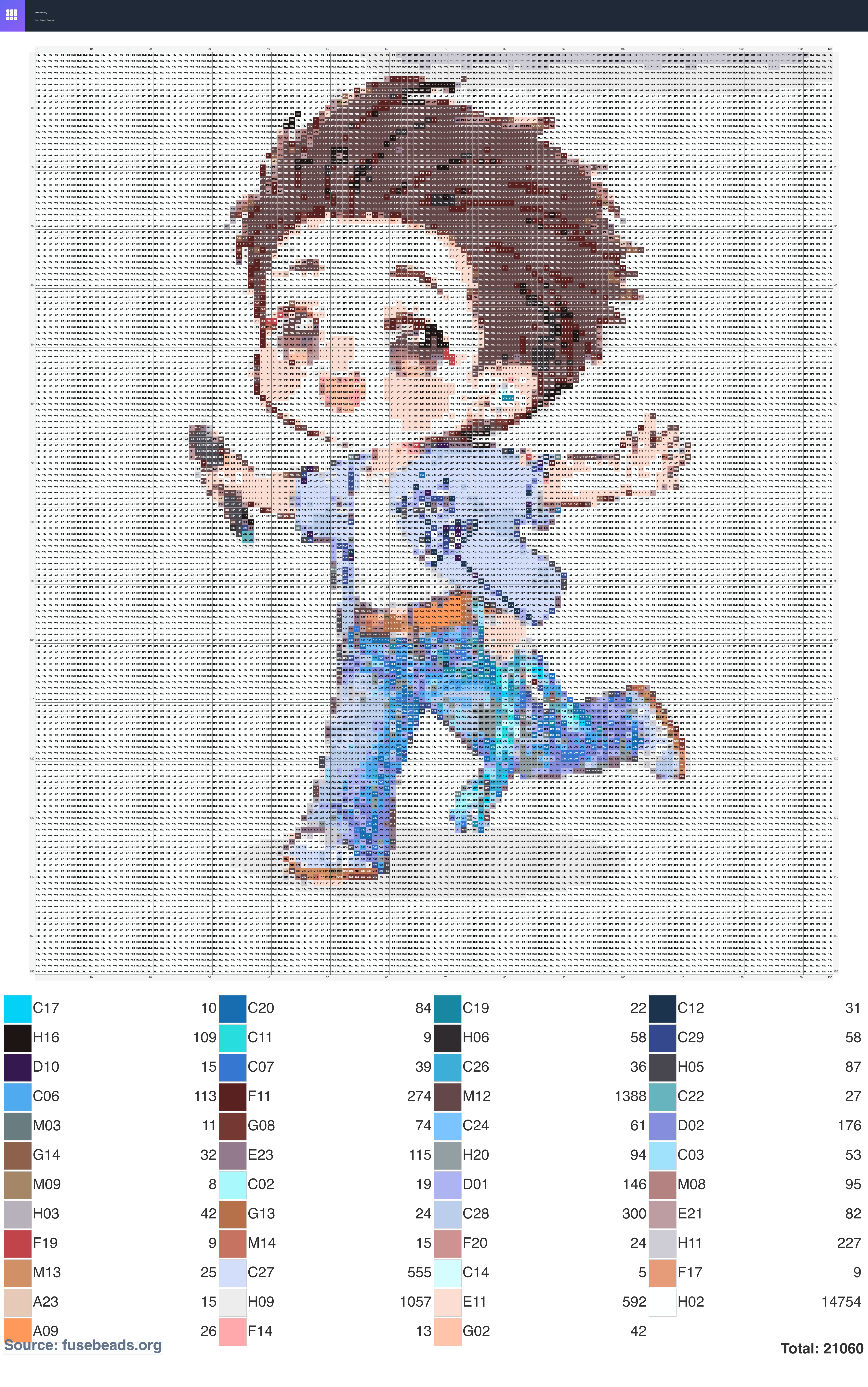 Tangyuan perler beads pattern