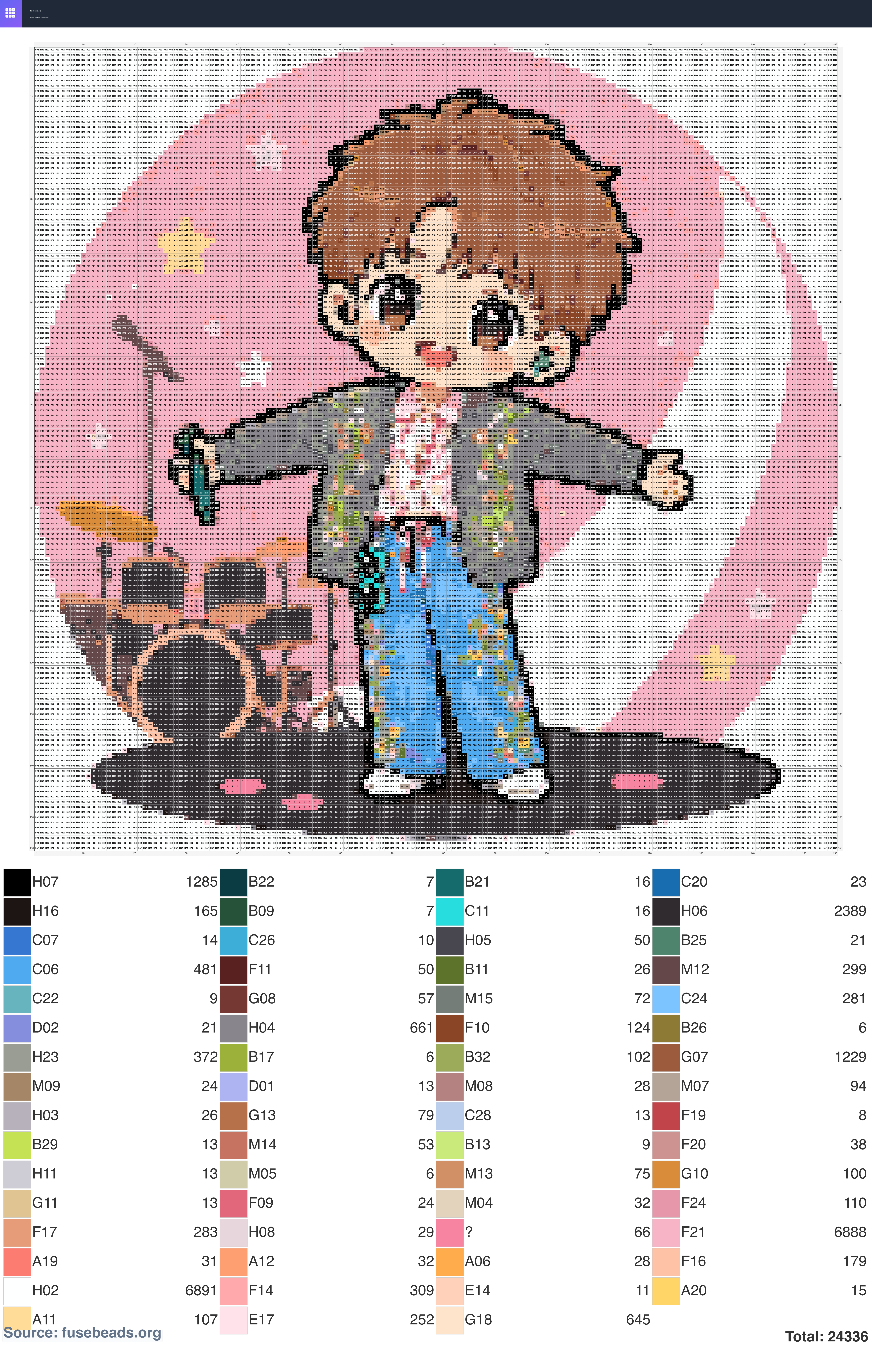 Tangyuan 3 perler beads pattern
