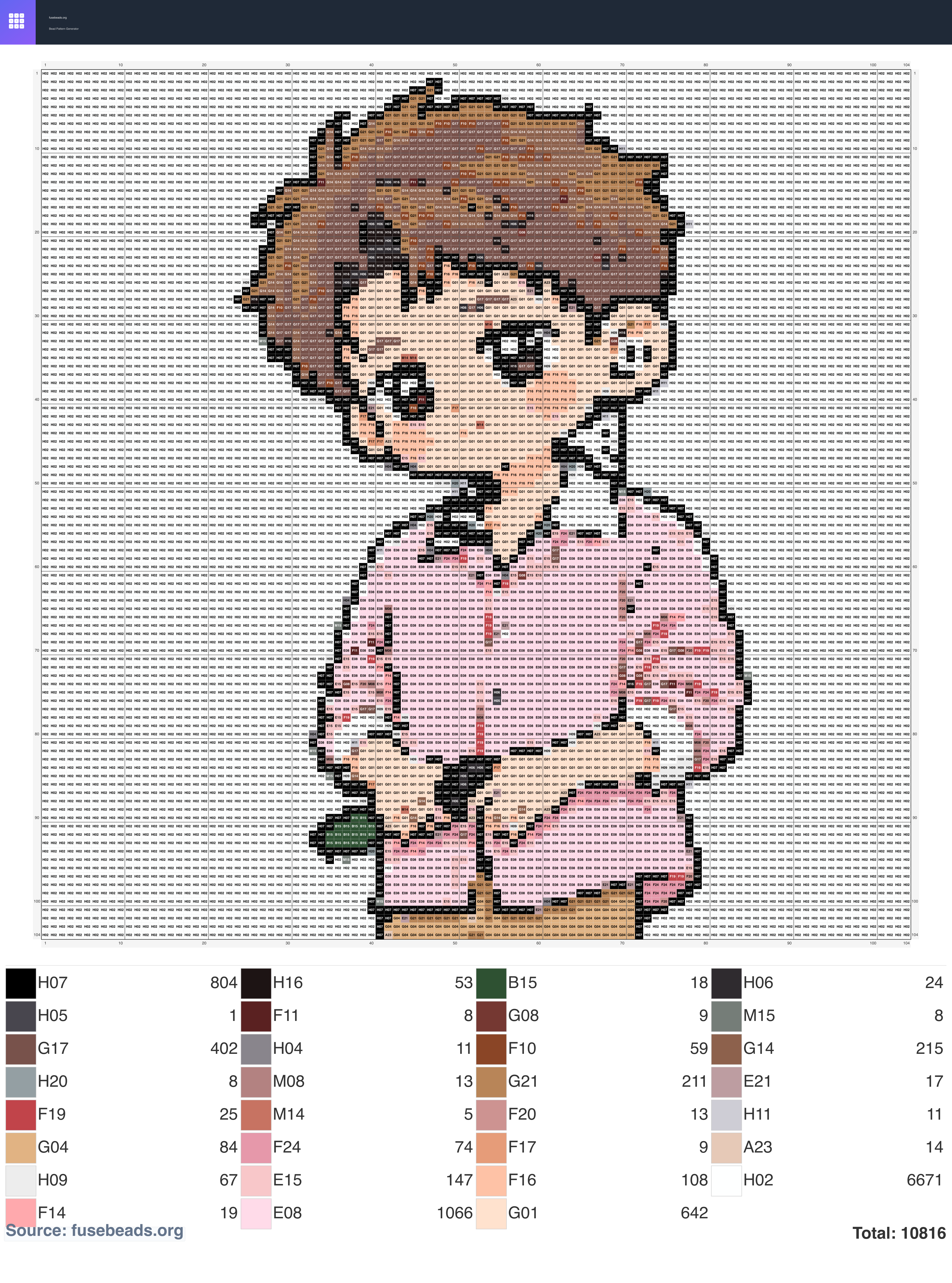 Tangyuan 6 perler beads pattern