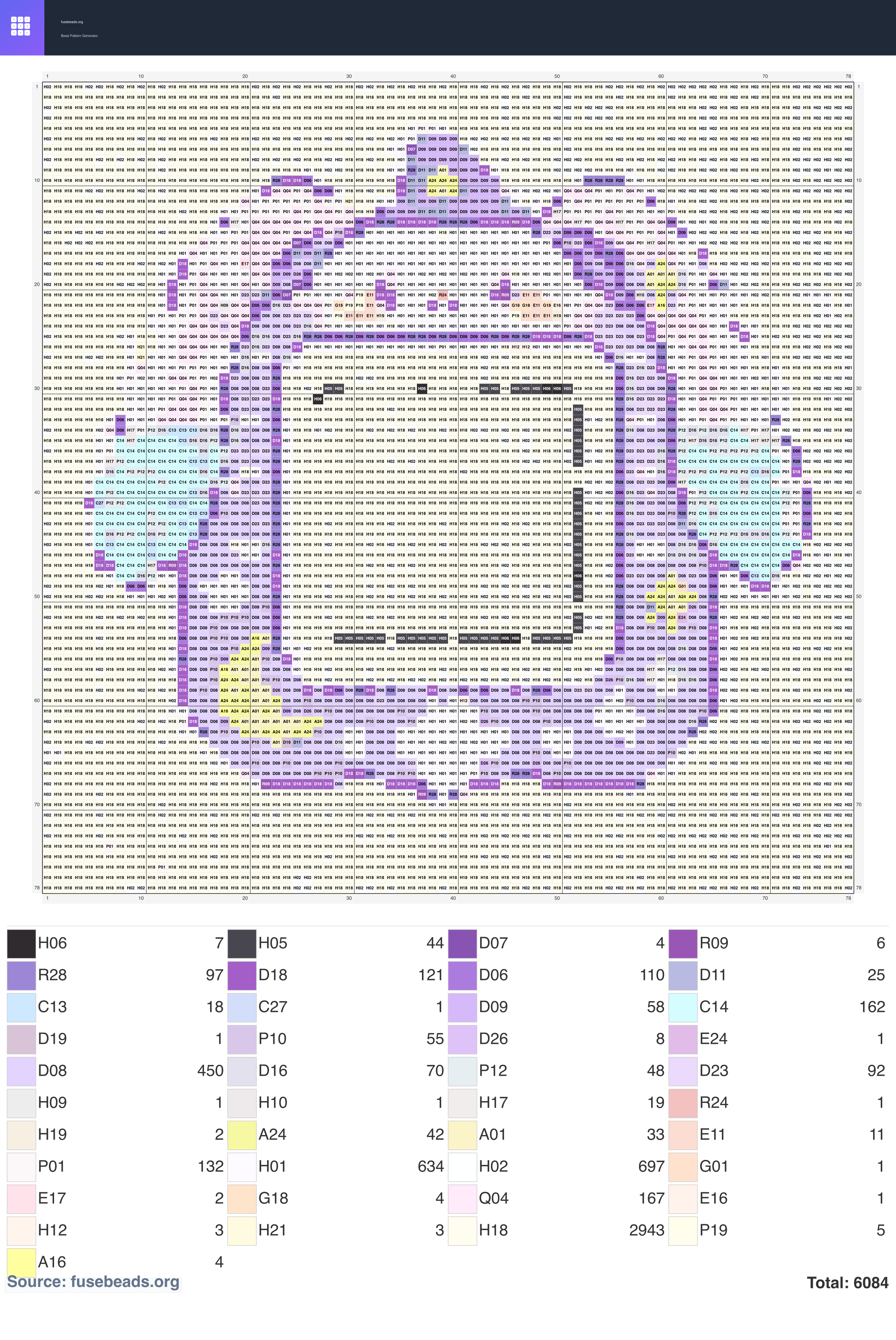 Bunny Frame perler beads pattern