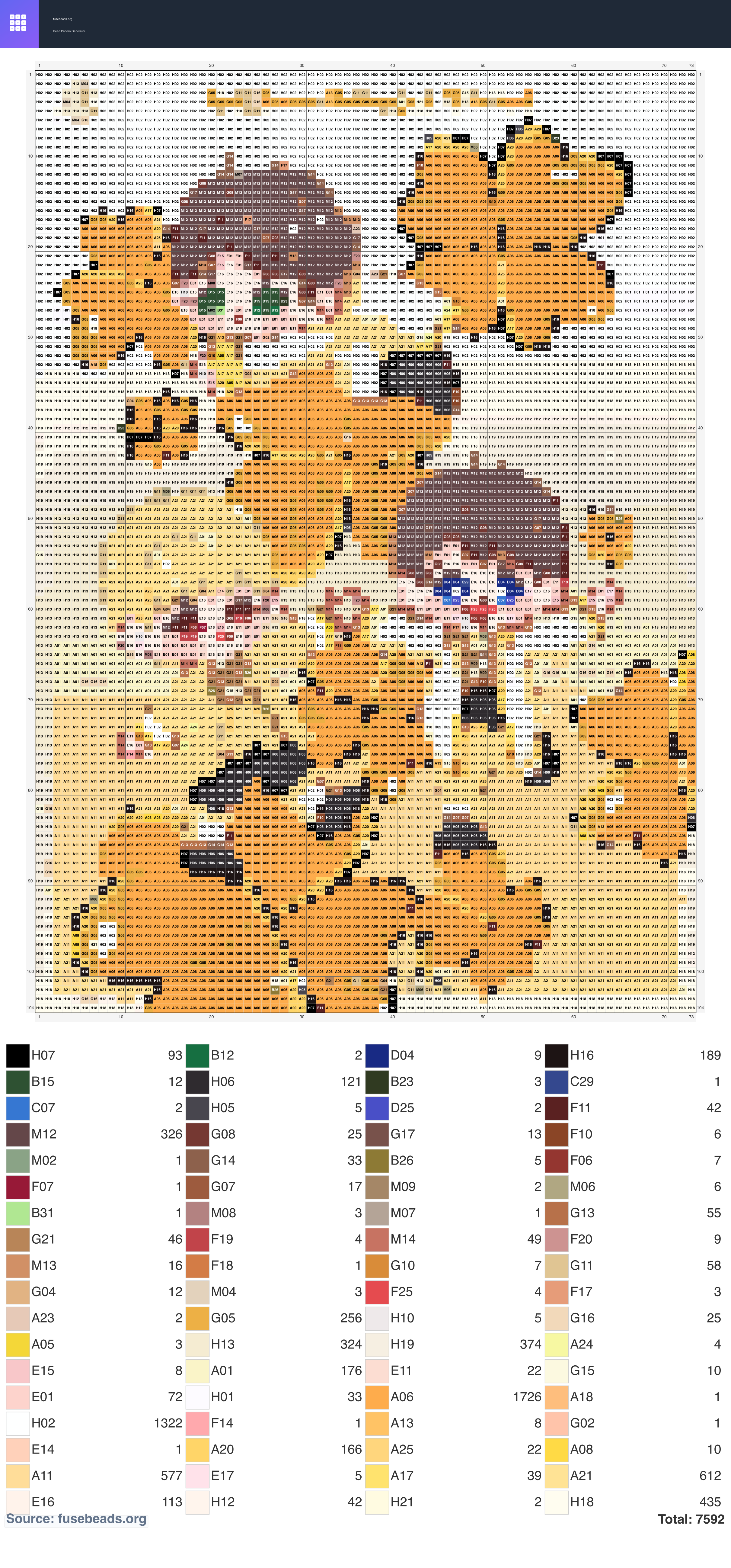 Kawaii #1656 perler beads pattern