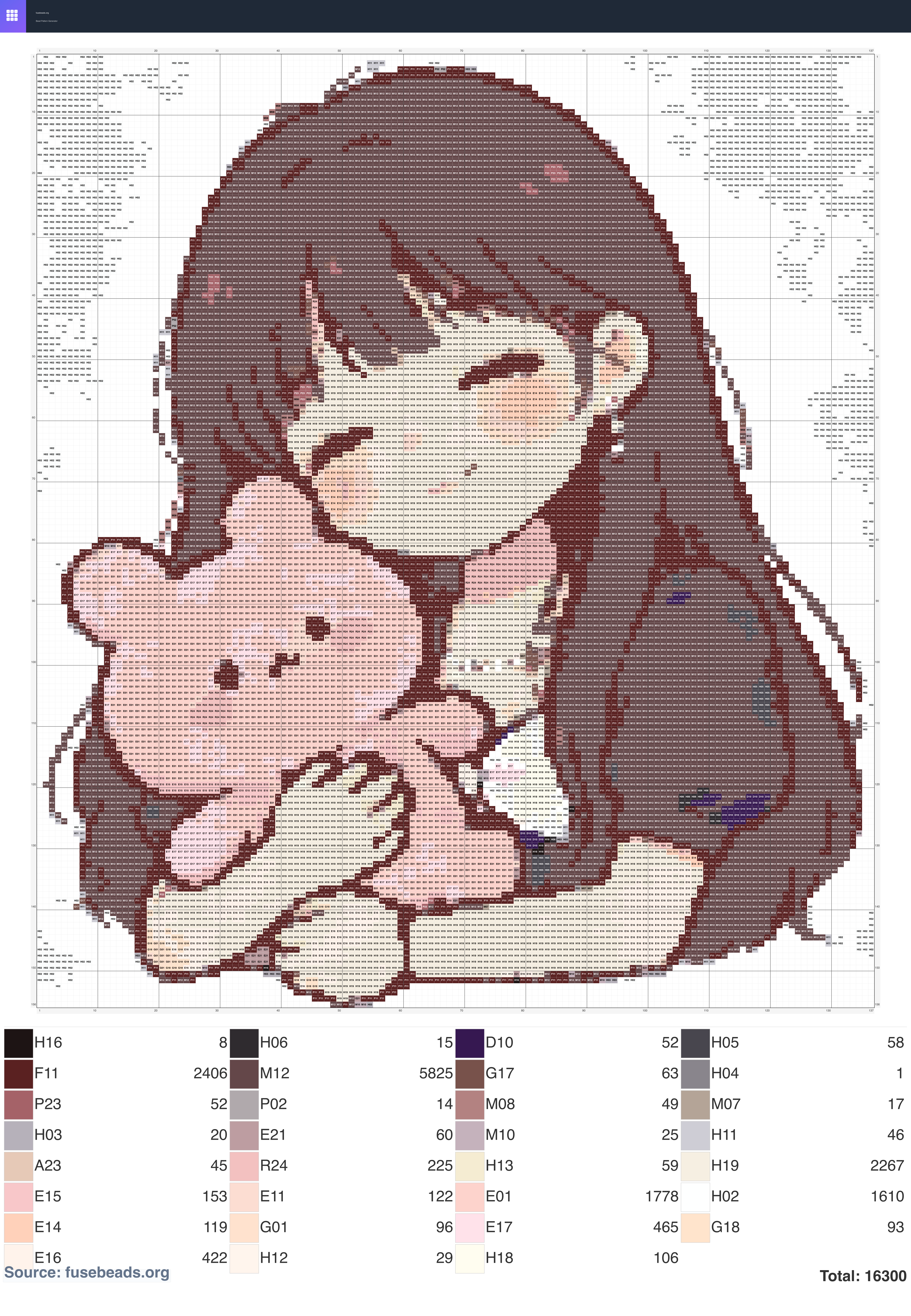 Cute perler beads pattern