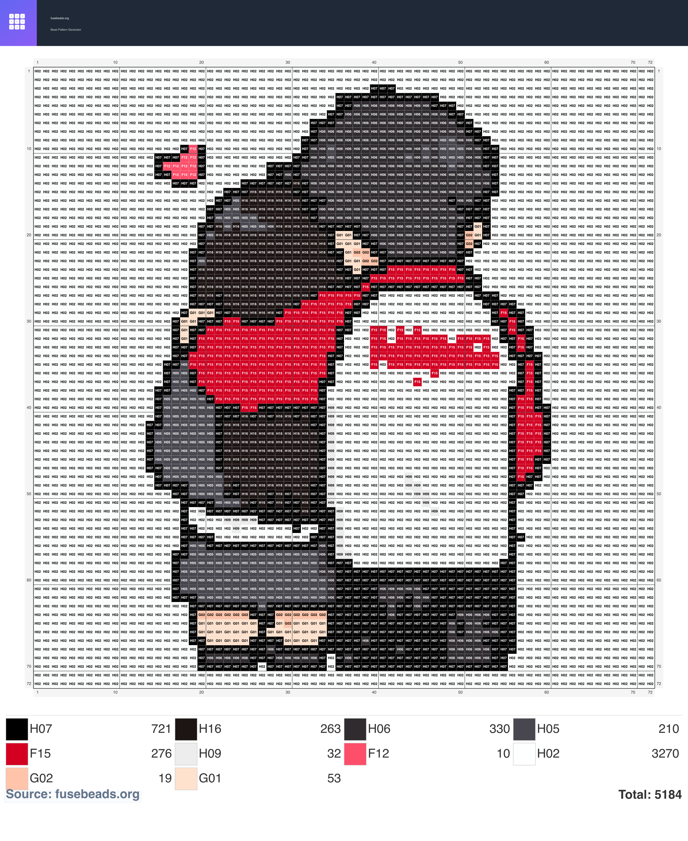 Kawaii #1836 perler beads pattern