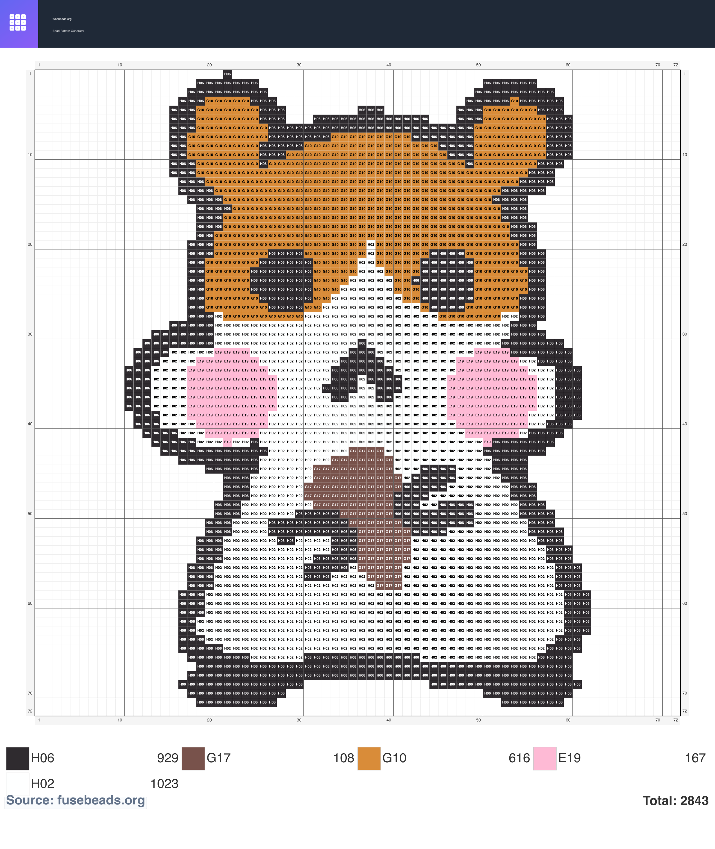 Hamster perler beads pattern
