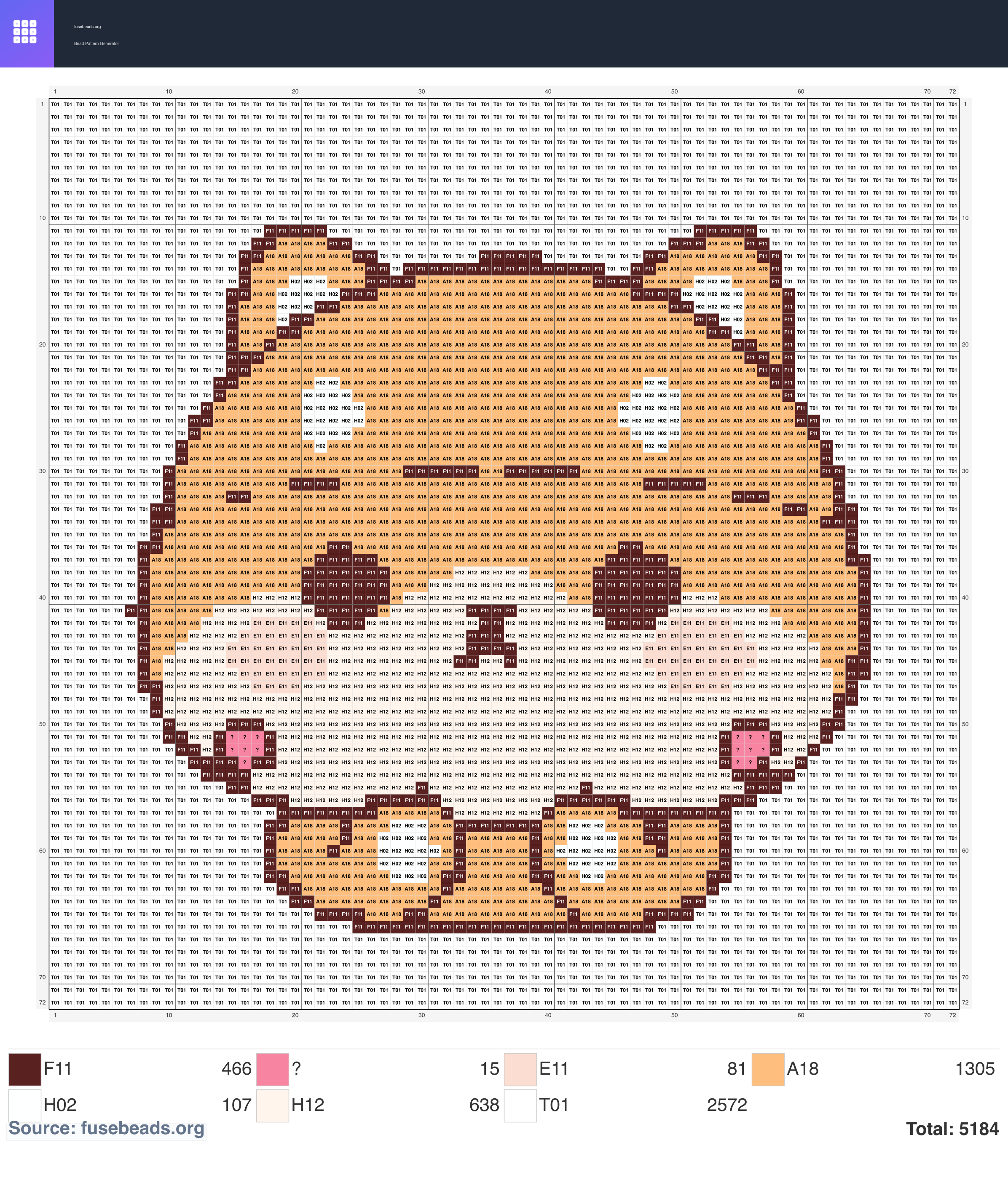 Puppy perler beads pattern