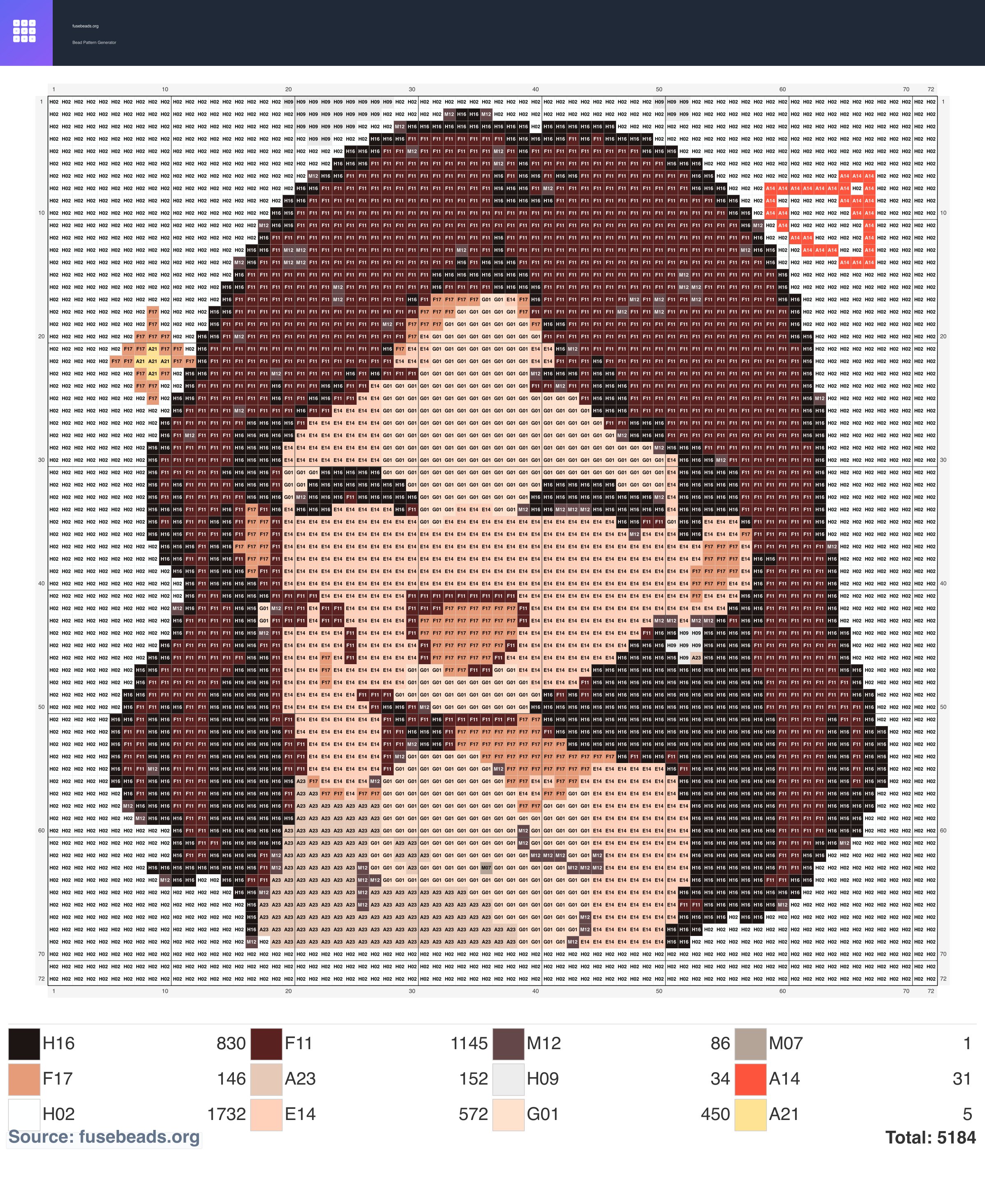 Pretty Girl perler beads pattern
