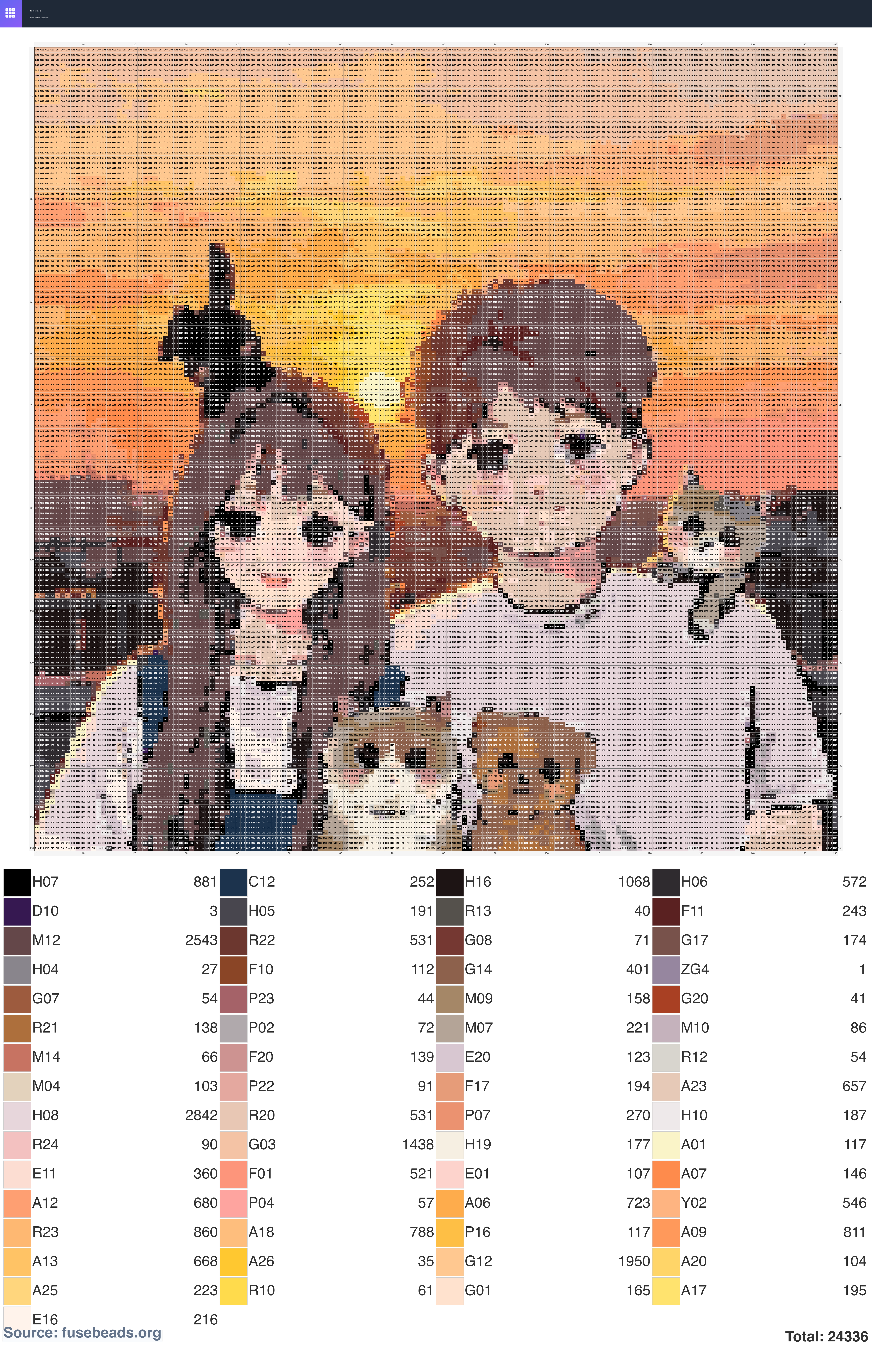 Kawaii #372 perler beads pattern