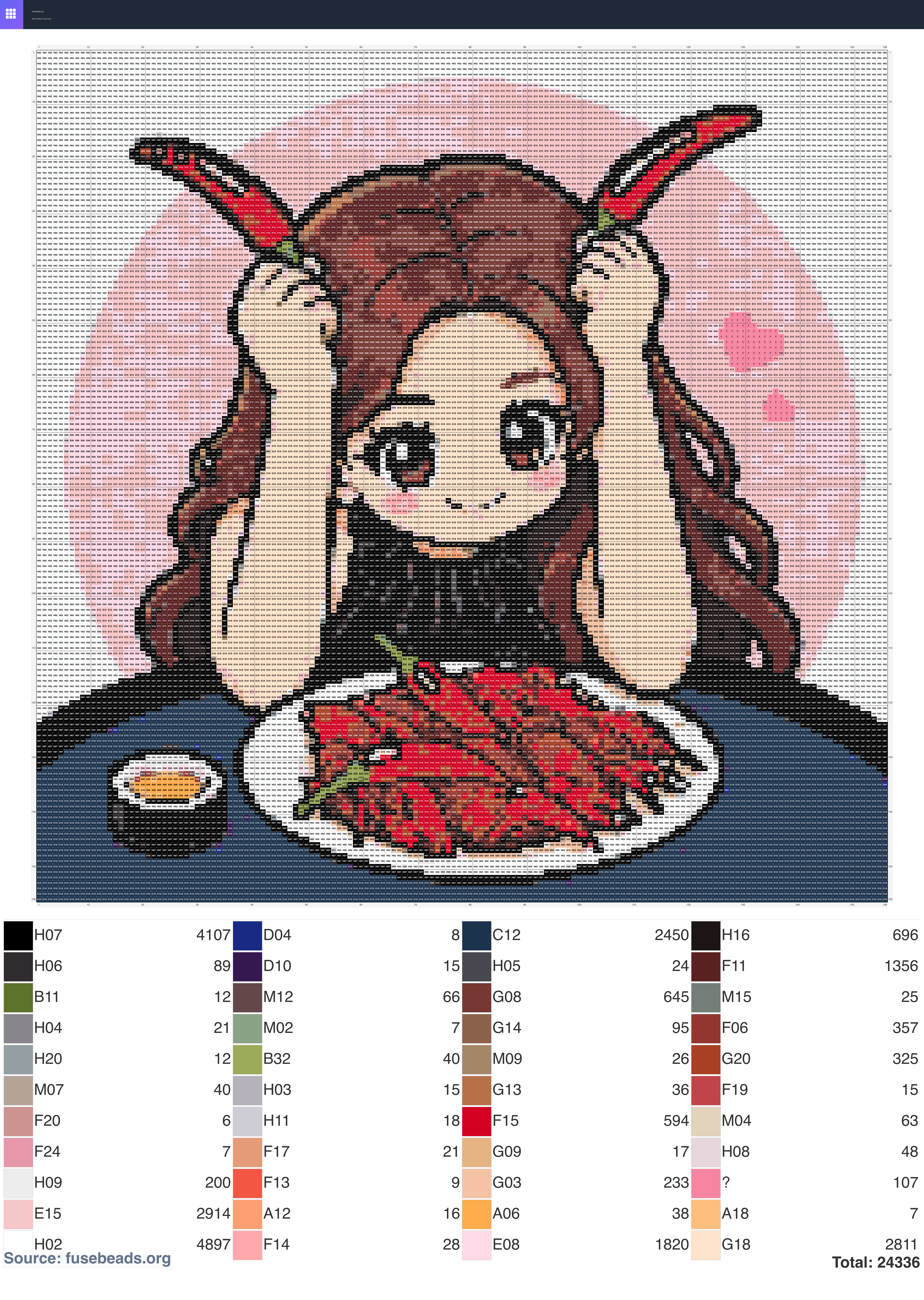Dilraba Leopard Print perler beads pattern
