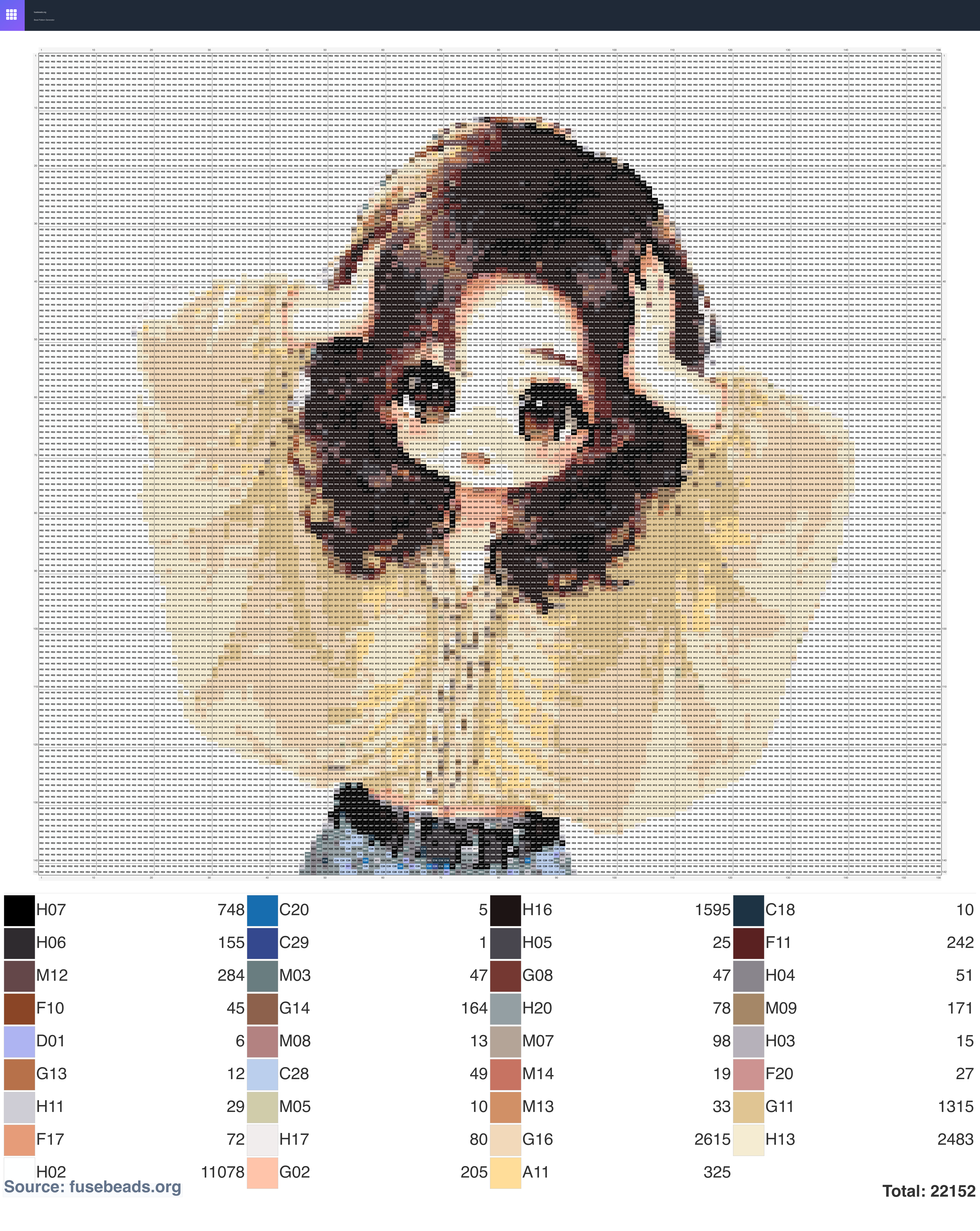 Dilraba perler beads pattern