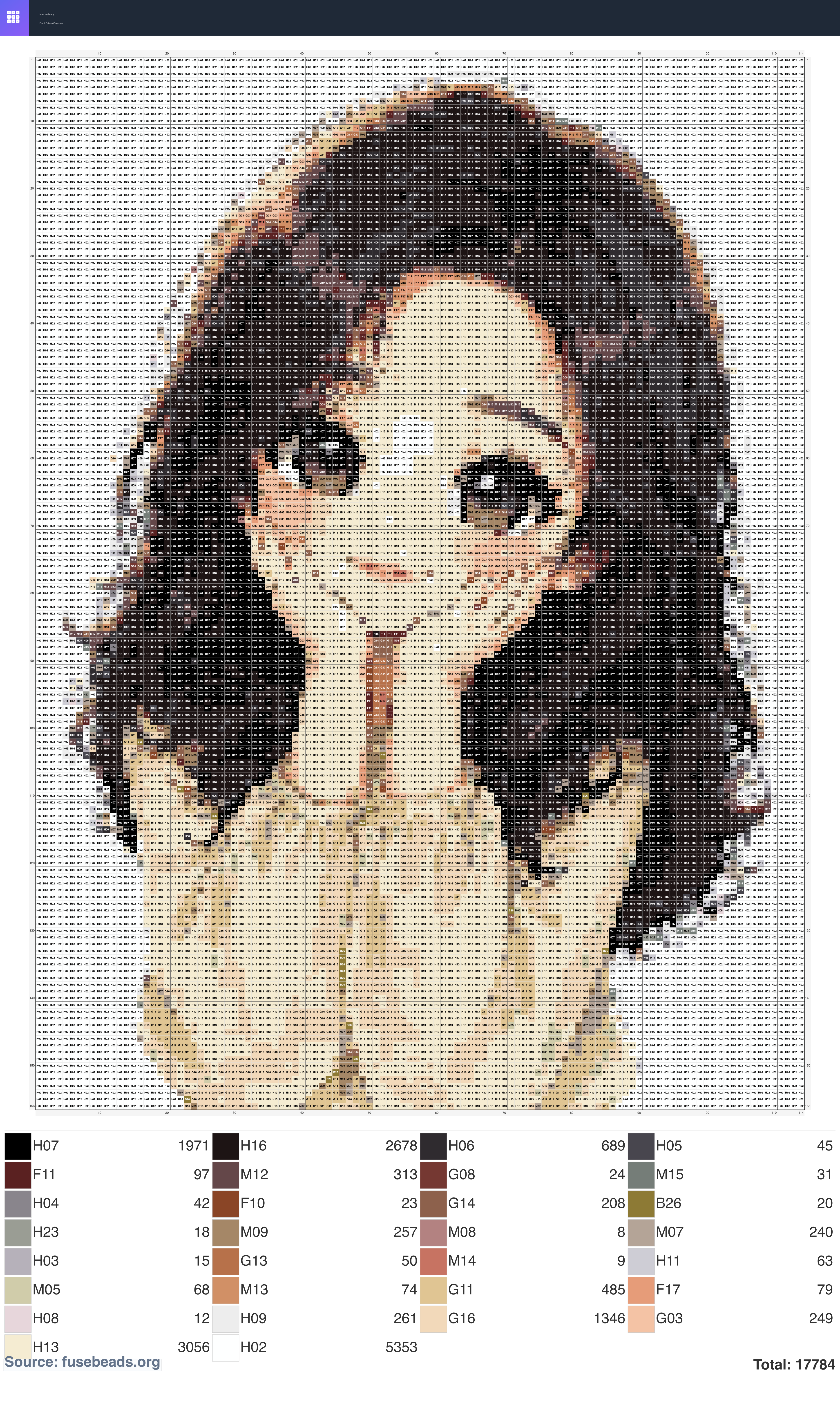 Dilraba perler beads pattern