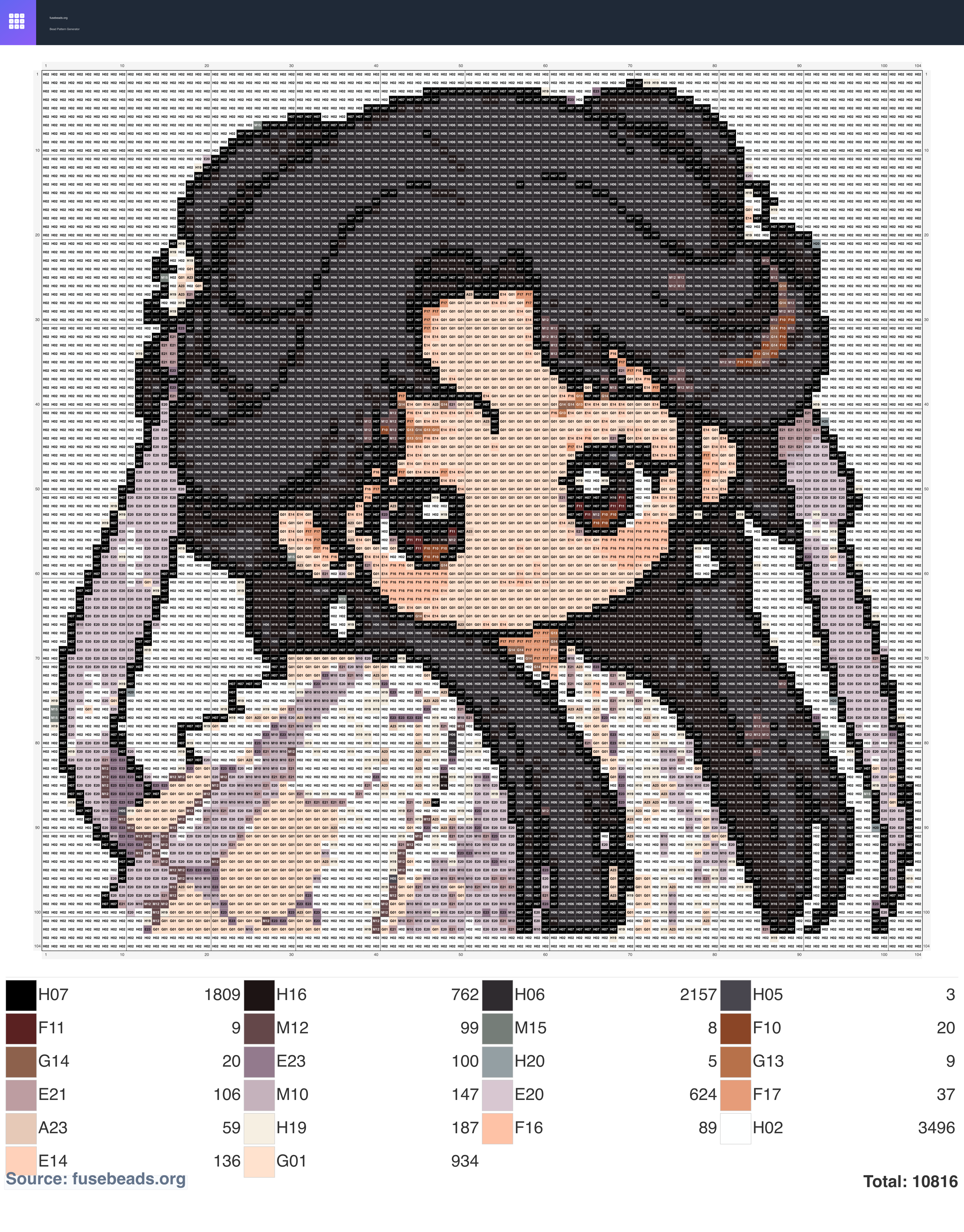 Kawaii #2034 perler beads pattern