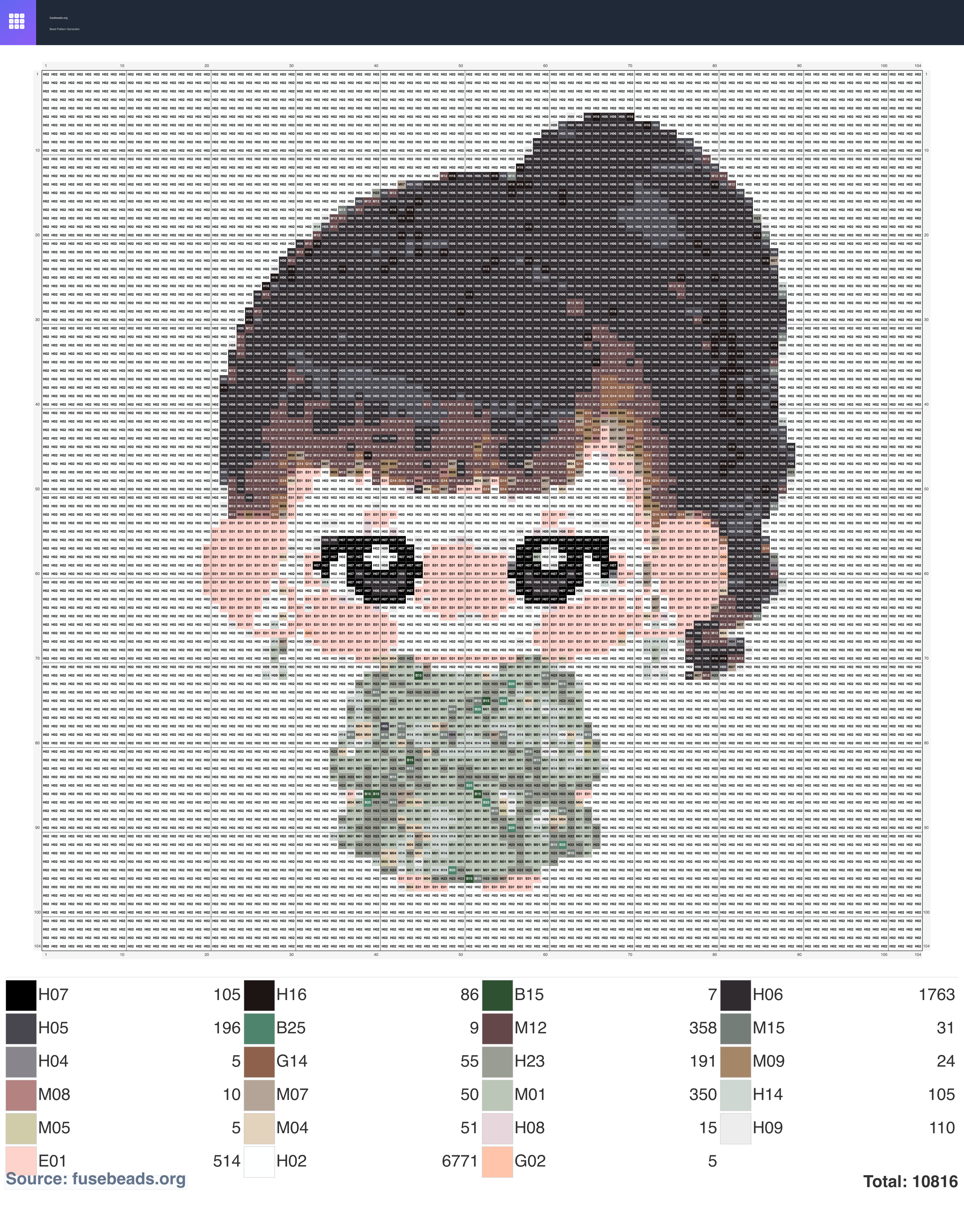 Kawaii #2037 perler beads pattern