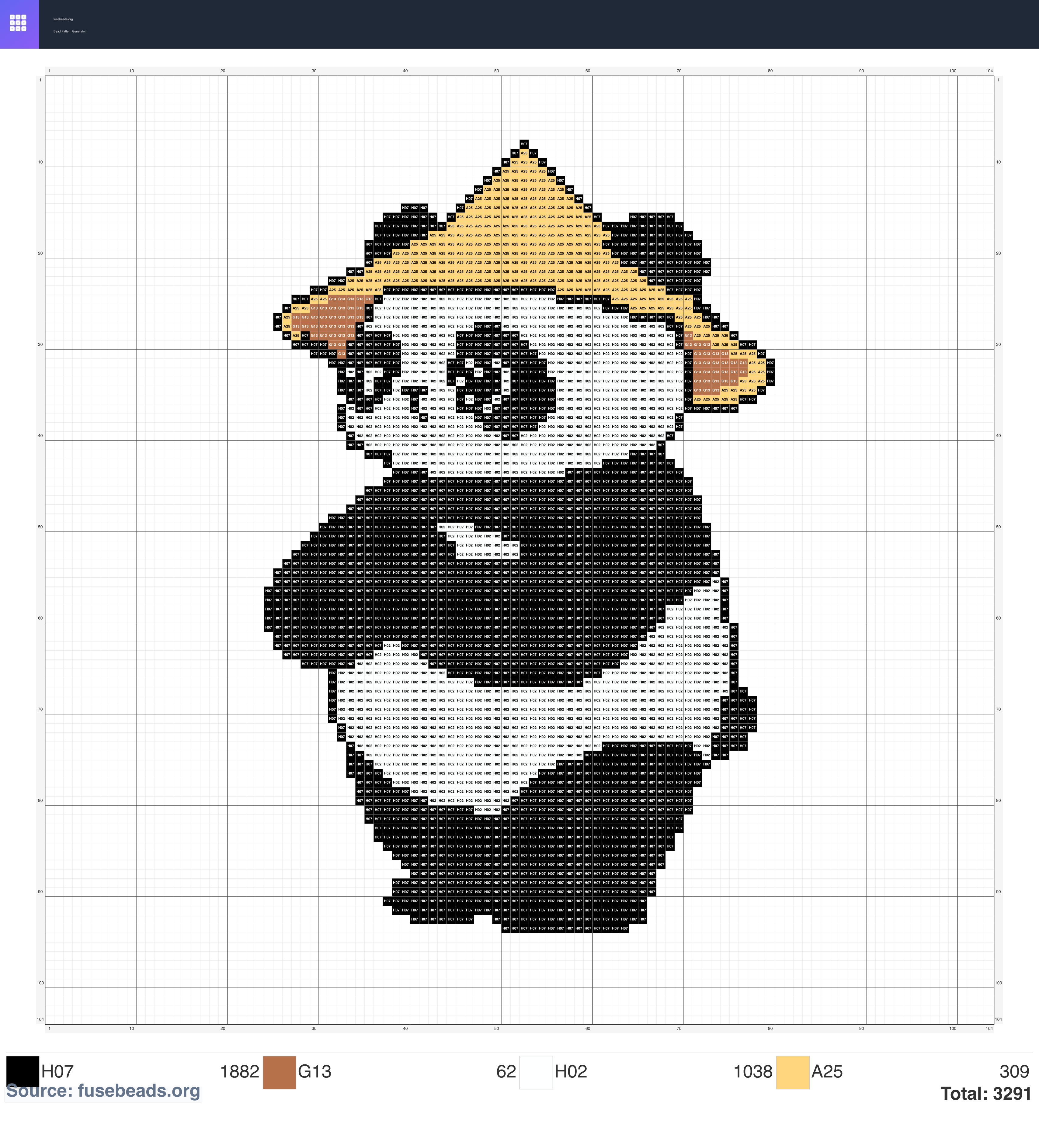 Panda Fist Hug perler beads pattern