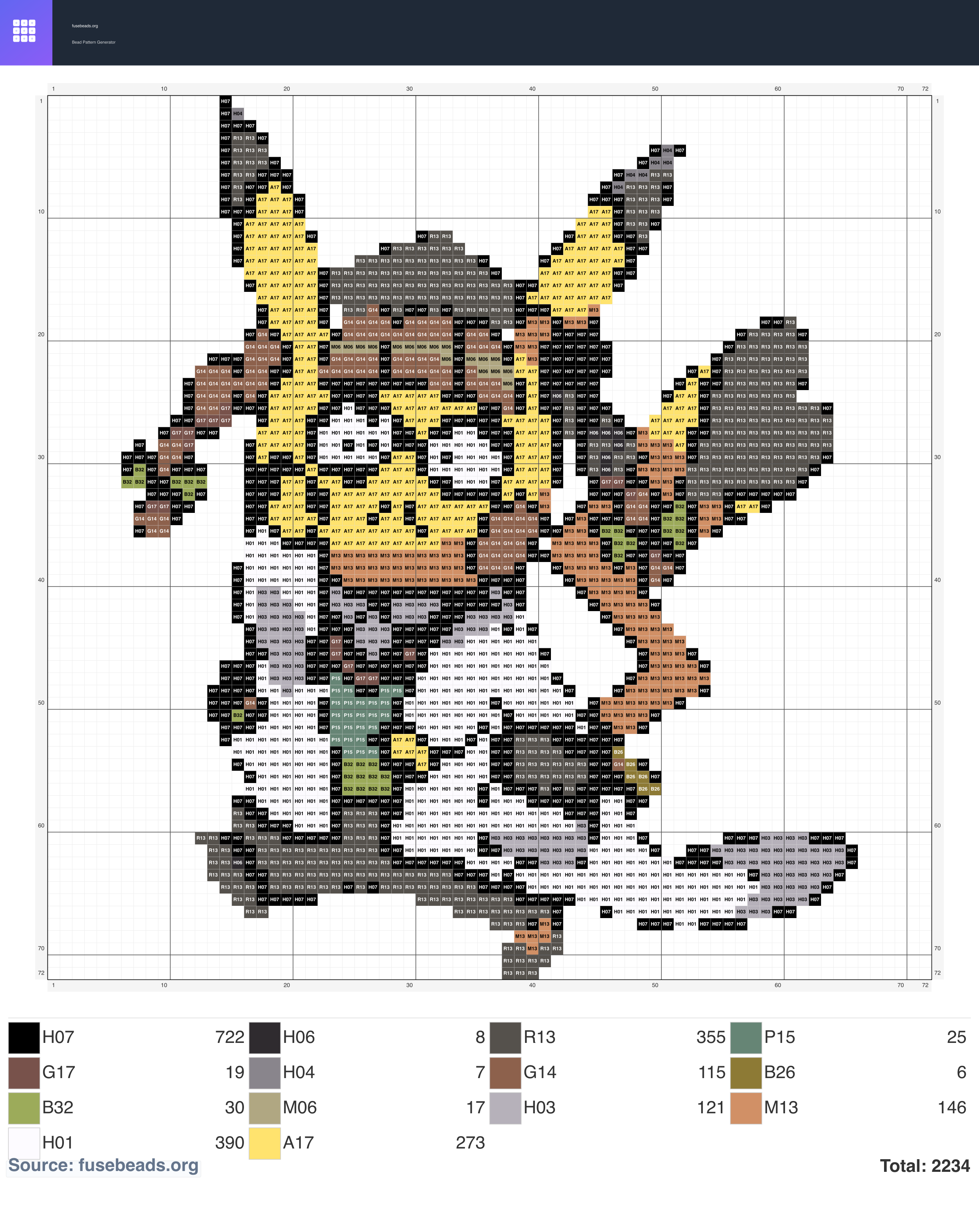 Professor Pikachu perler beads pattern