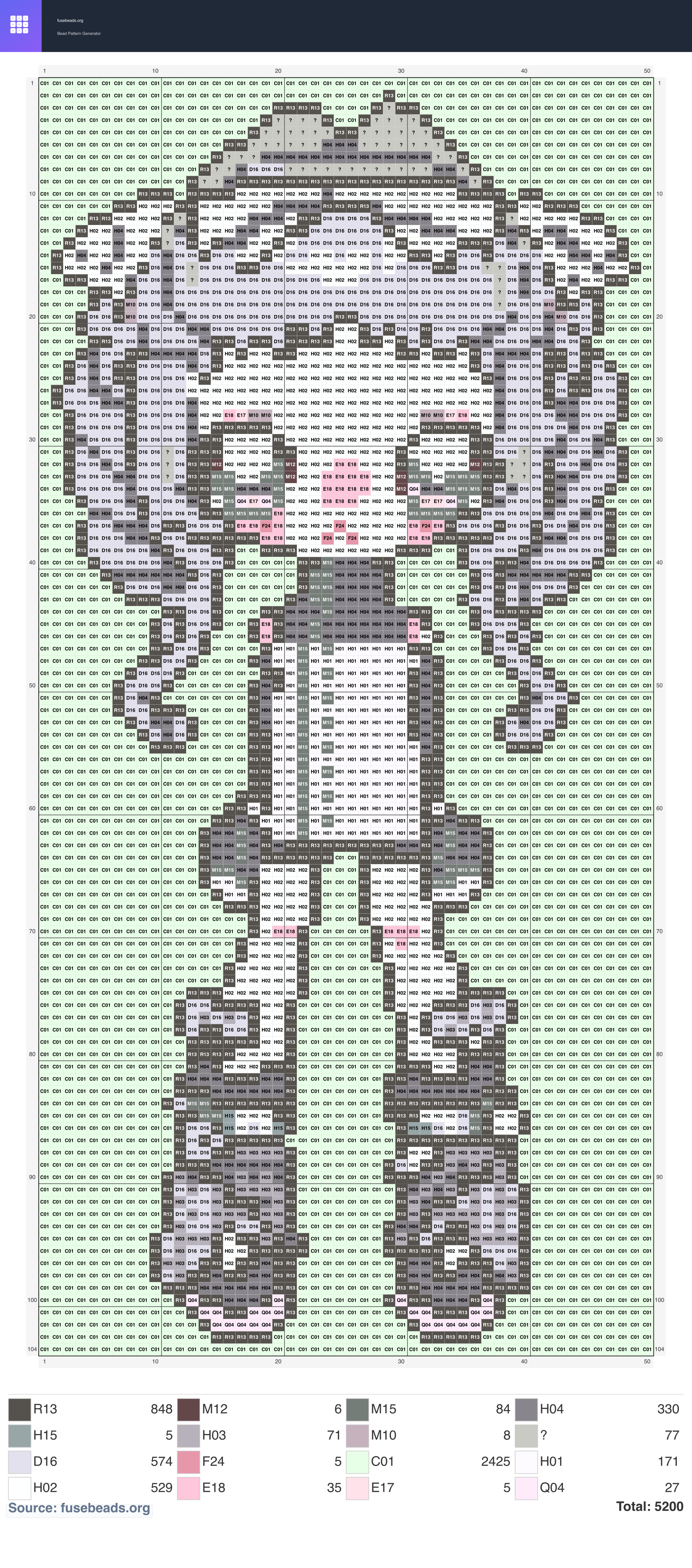 Asian Girl perler beads pattern