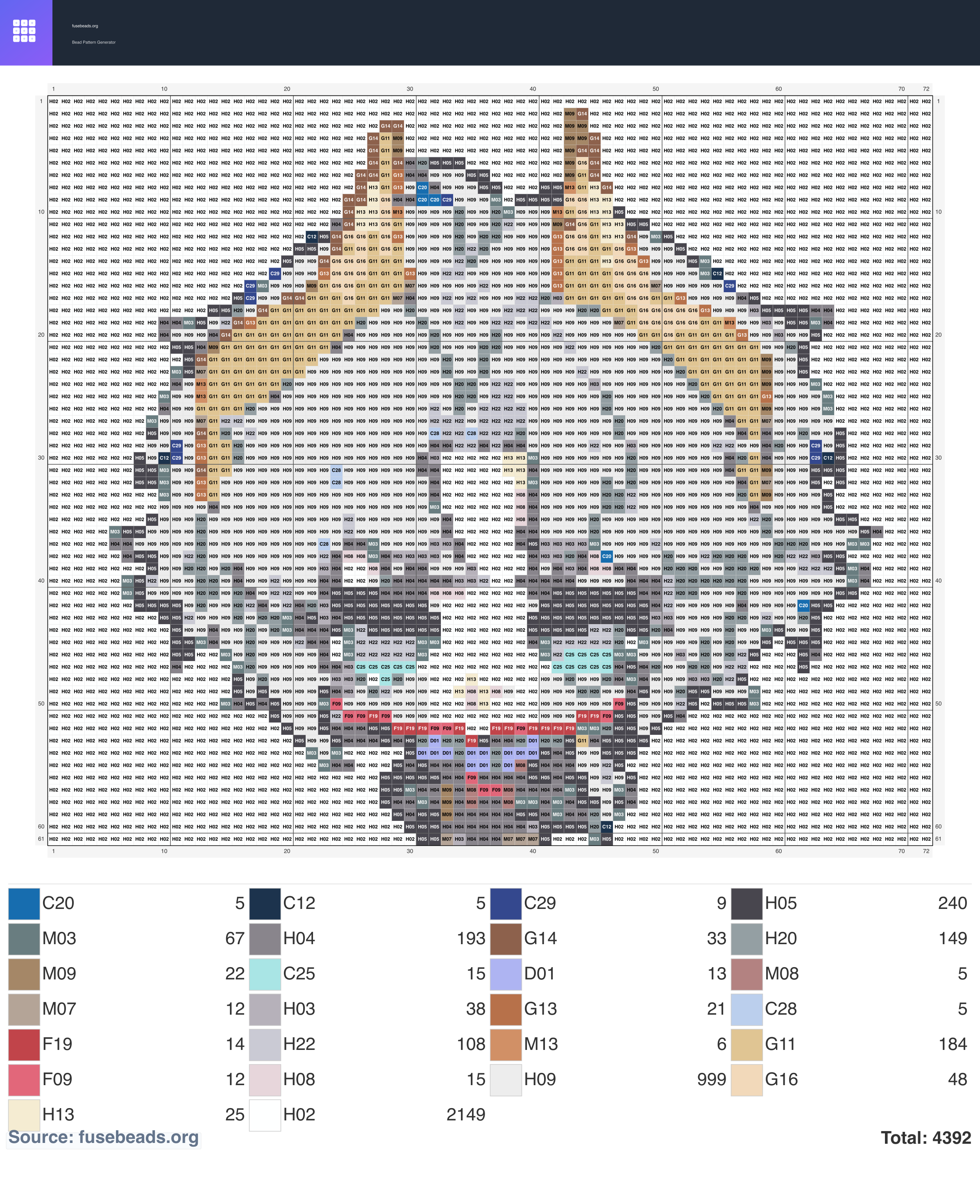 Kawaii #2078 perler beads pattern