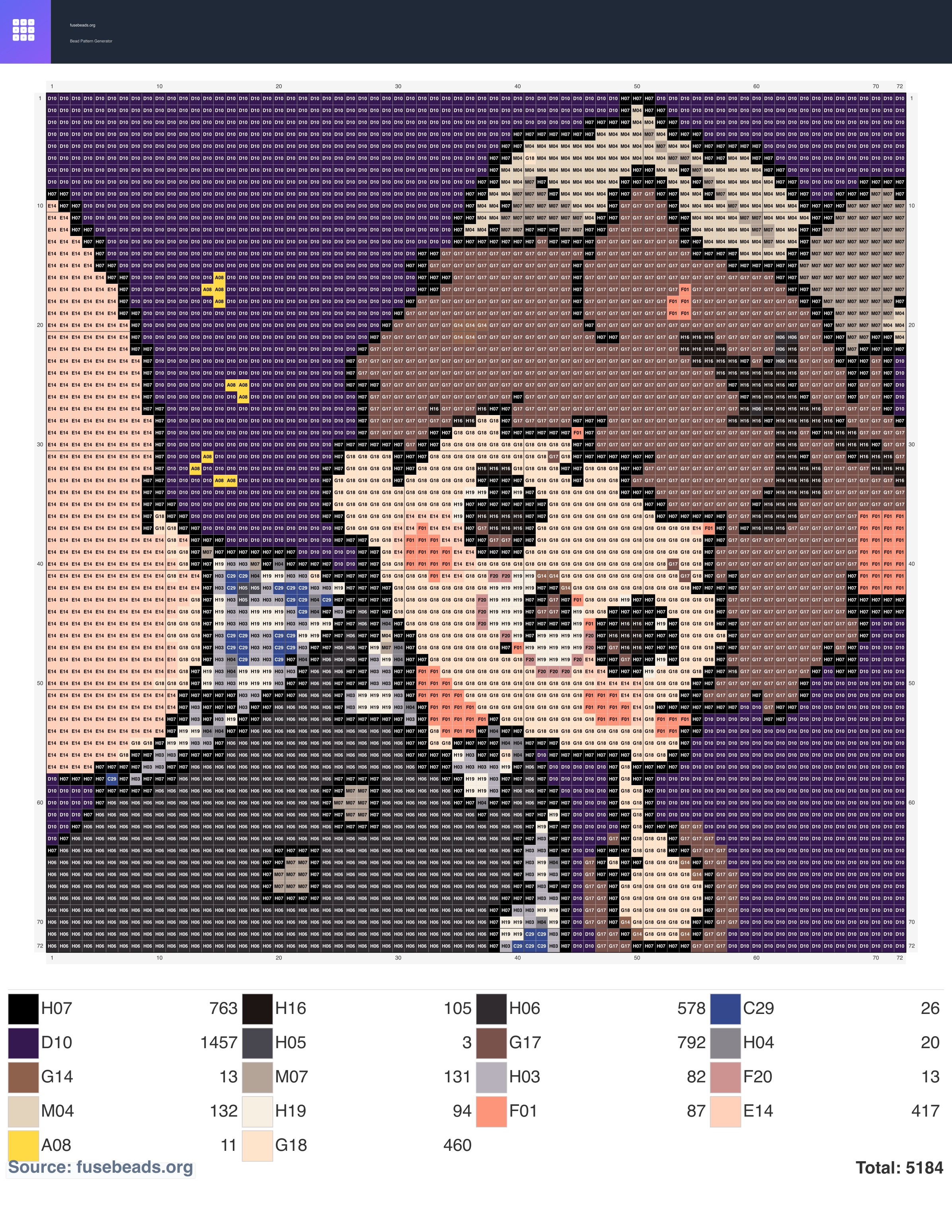 Kawaii #2131 perler beads pattern