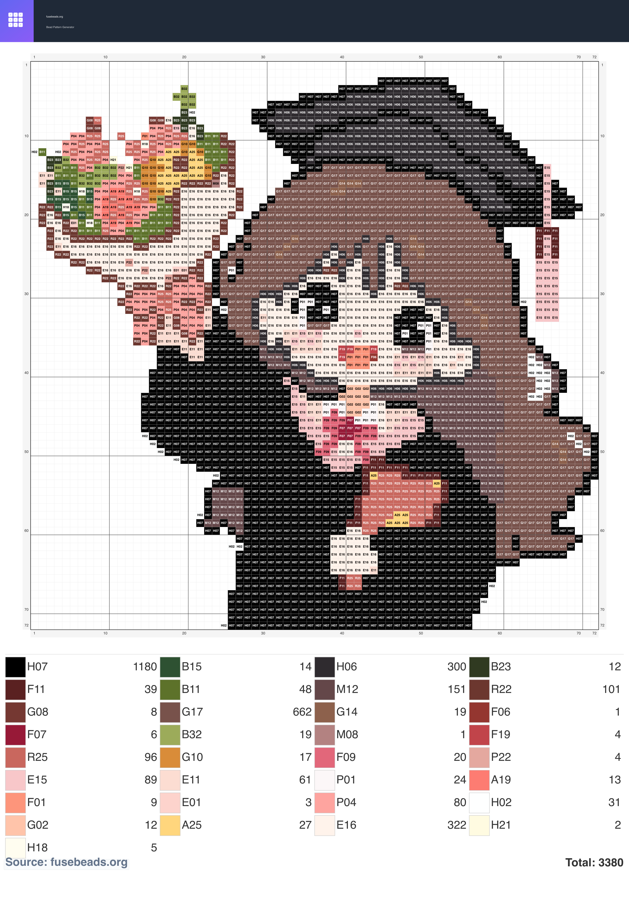 Graduation perler beads pattern