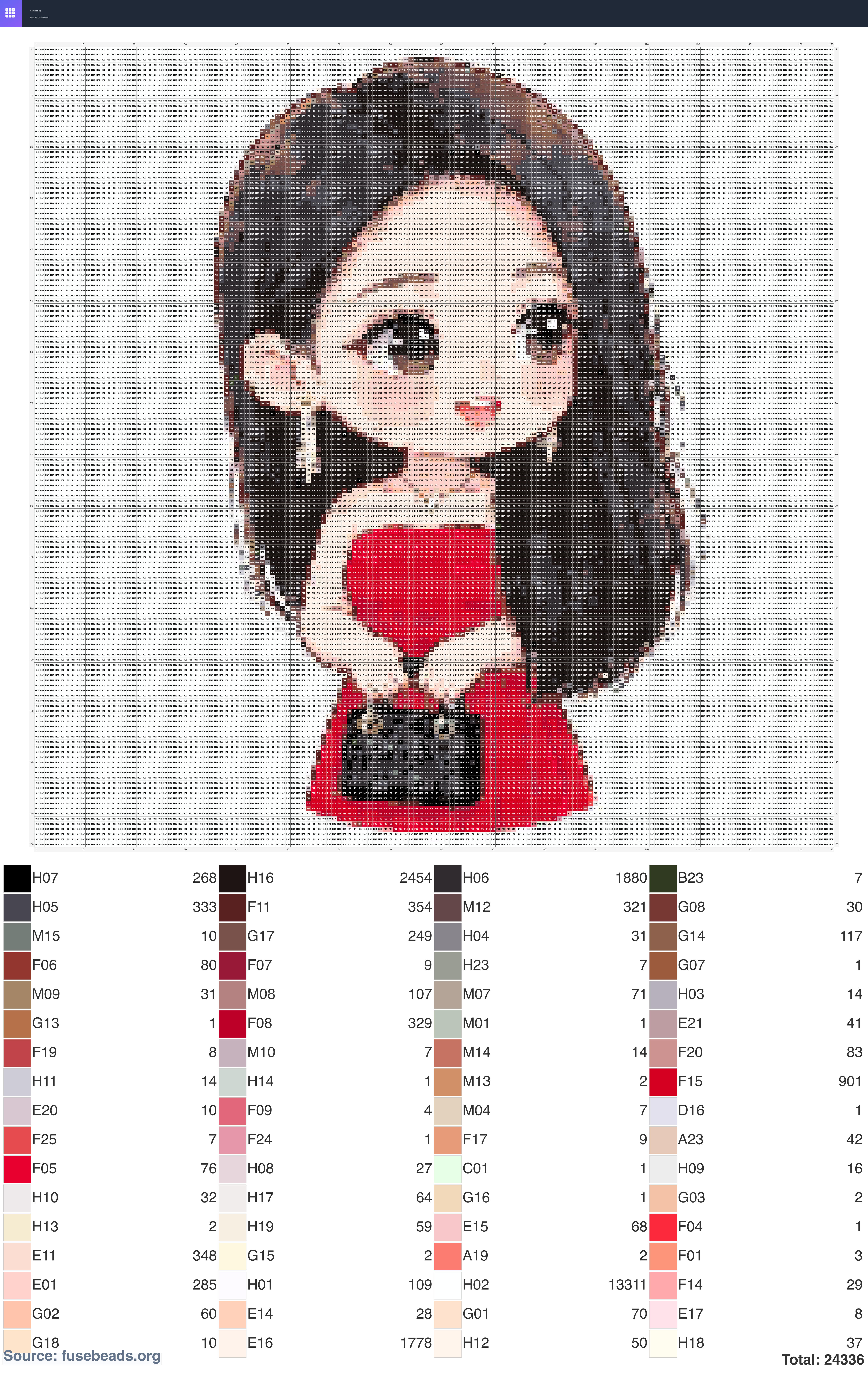 Kawaii #2151 perler beads pattern