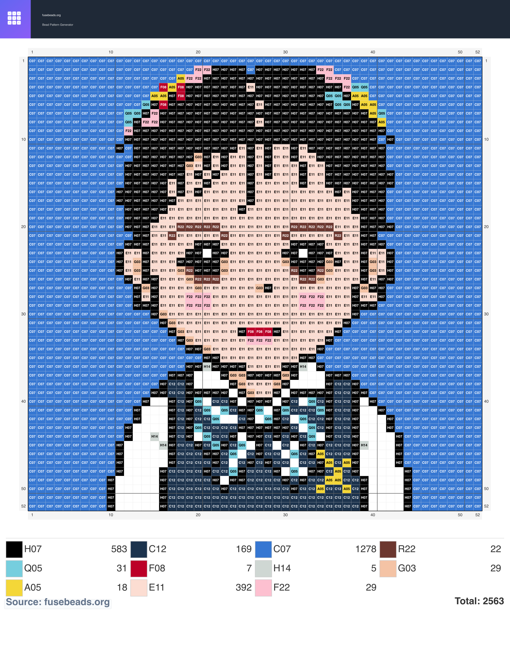 Kawaii #376 perler beads pattern