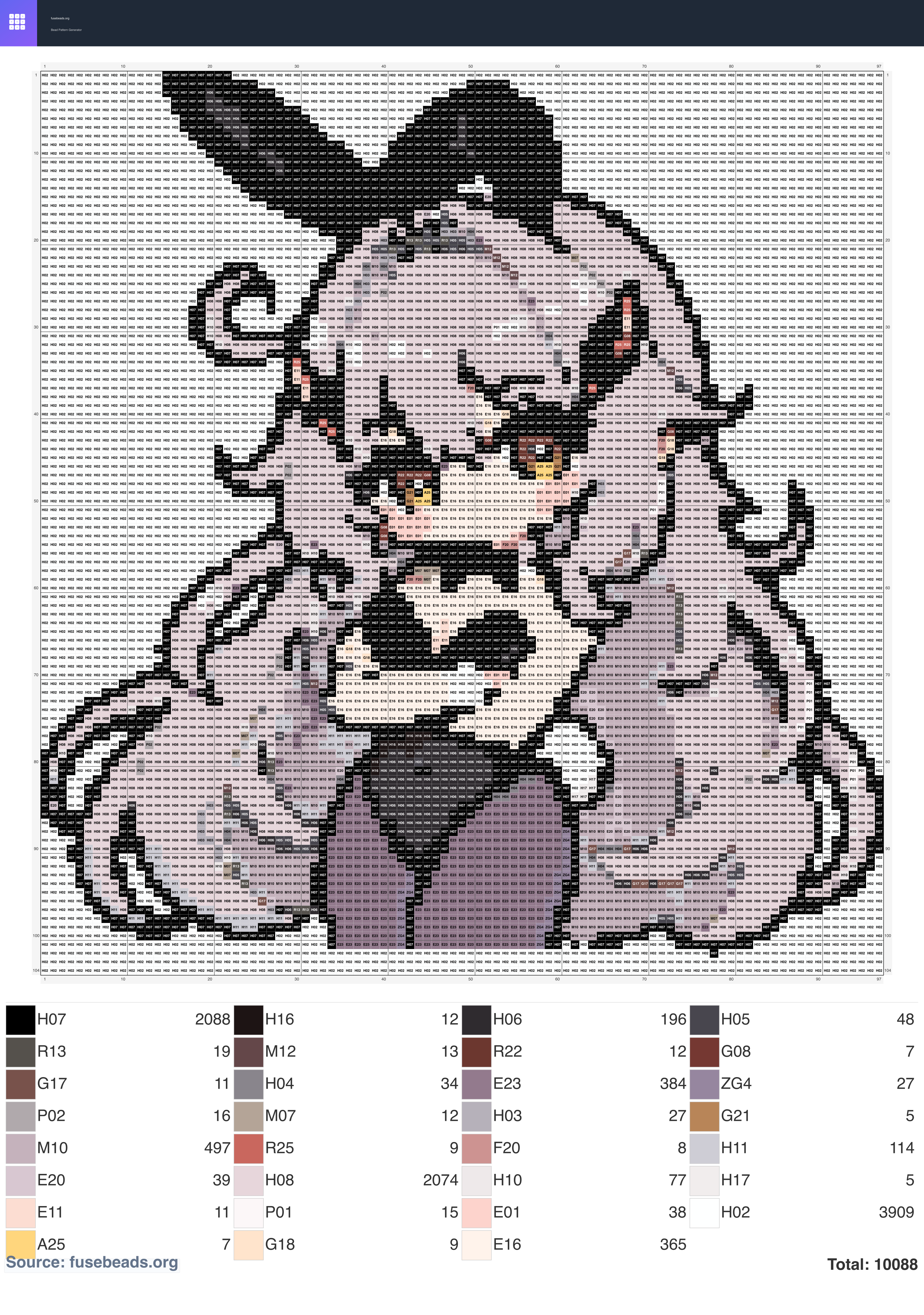 DEVIL perler beads pattern