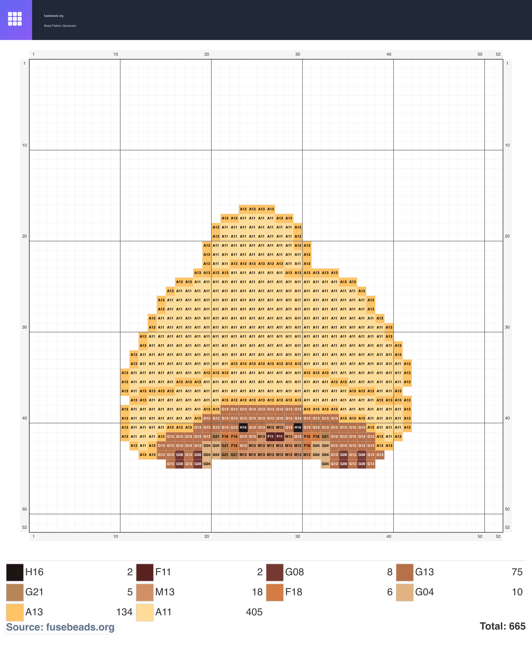 Bear perler beads pattern