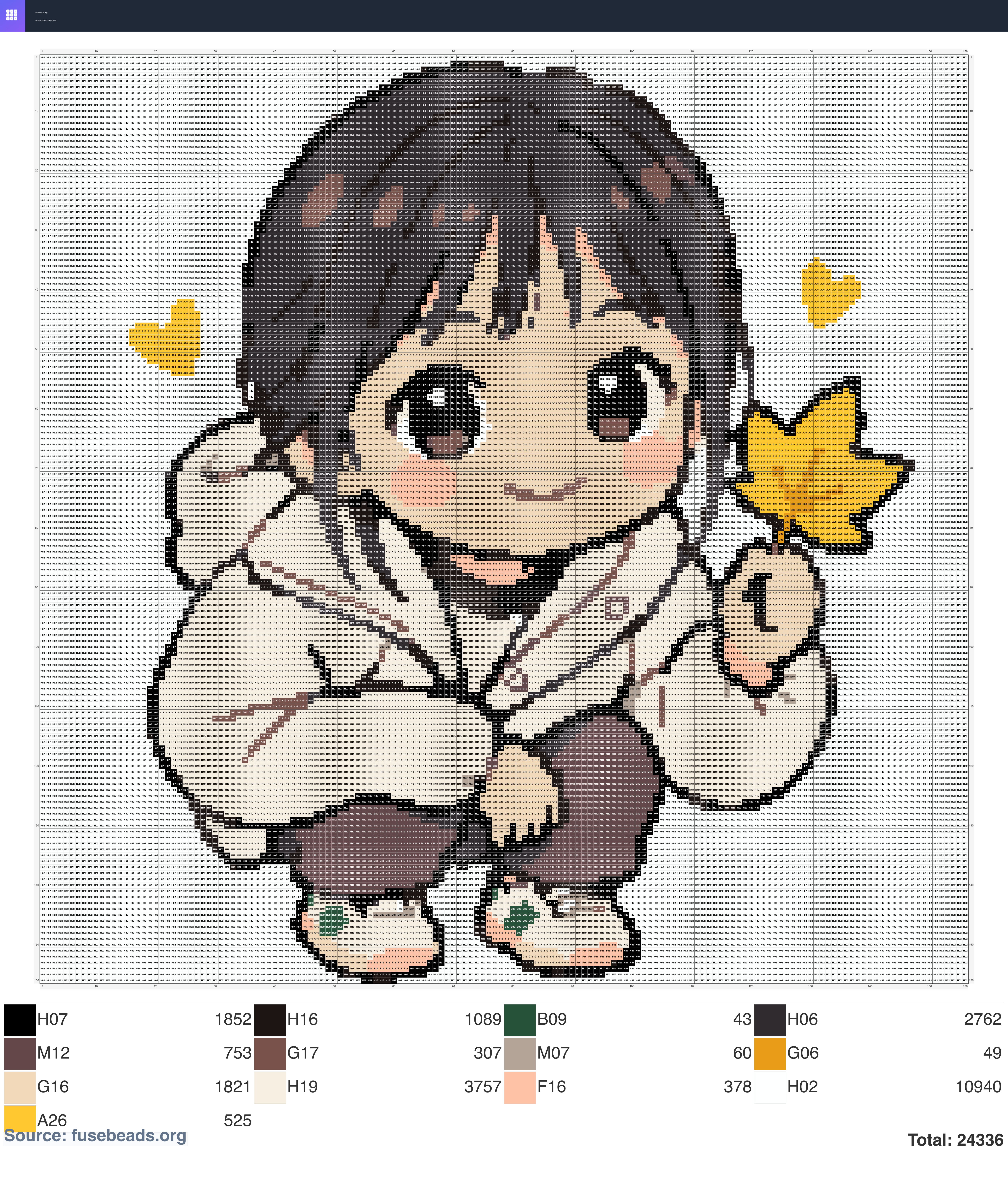Kawaii #2206 perler beads pattern