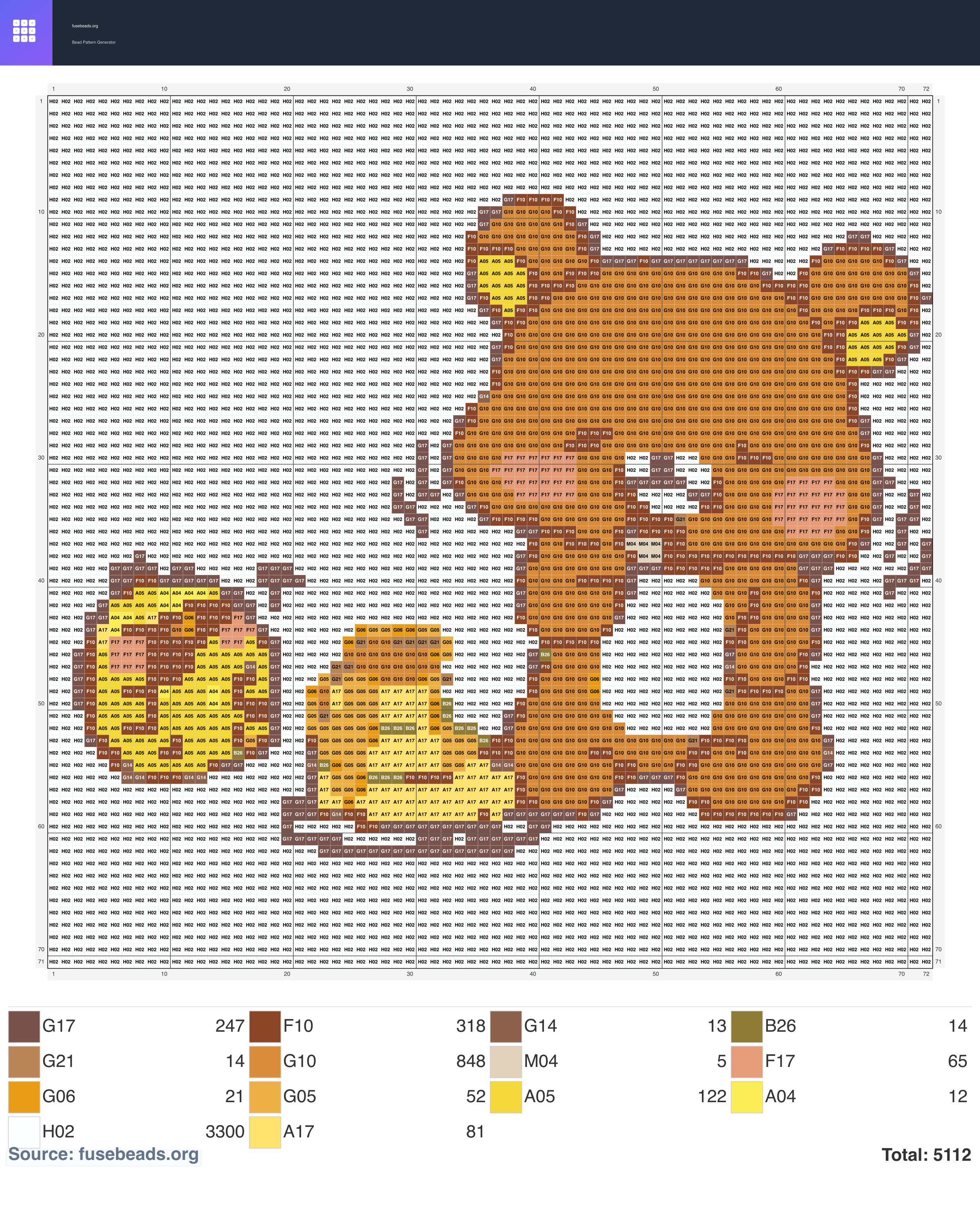 Rilakkuma perler beads pattern