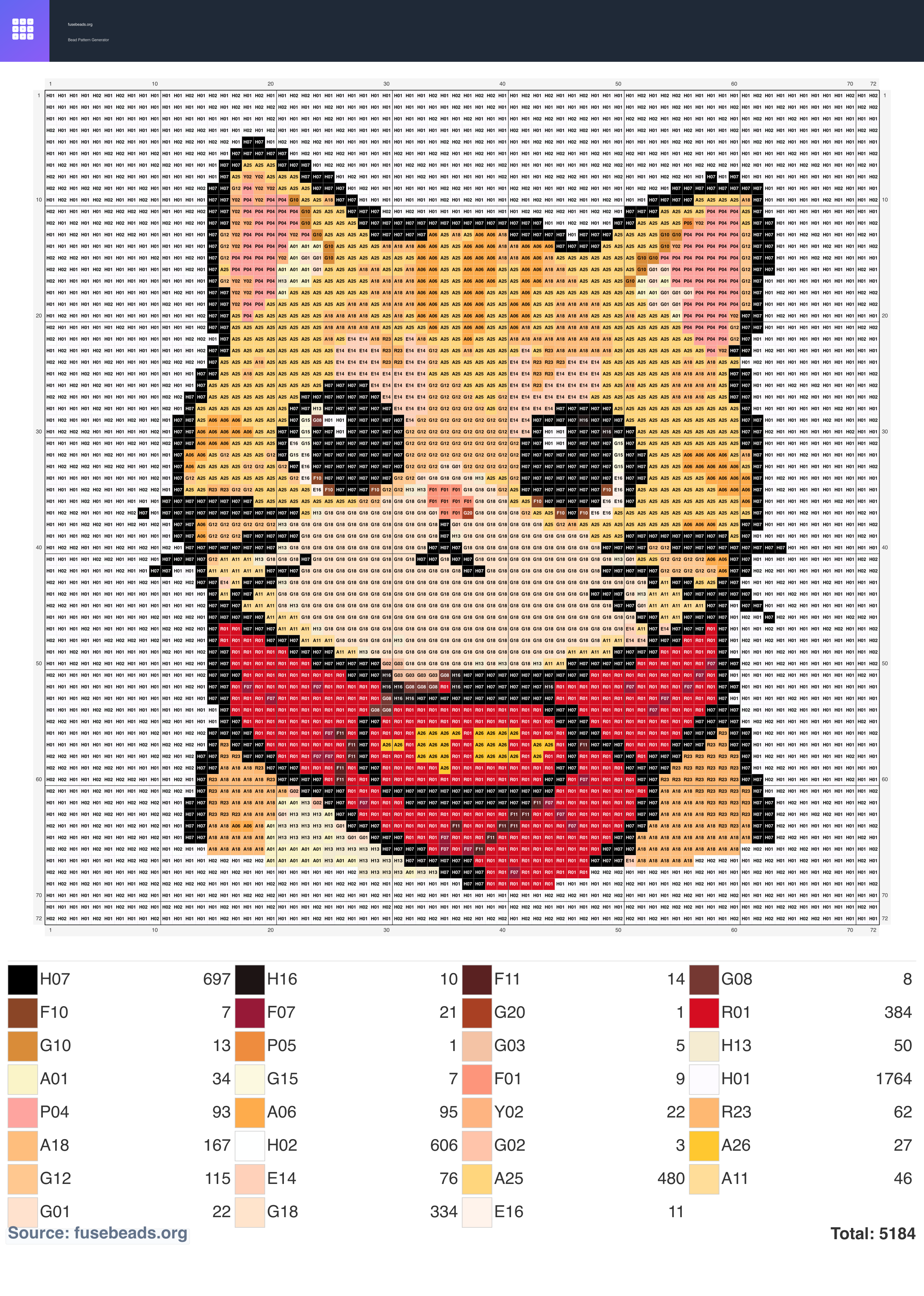 Kawaii #2218 perler beads pattern