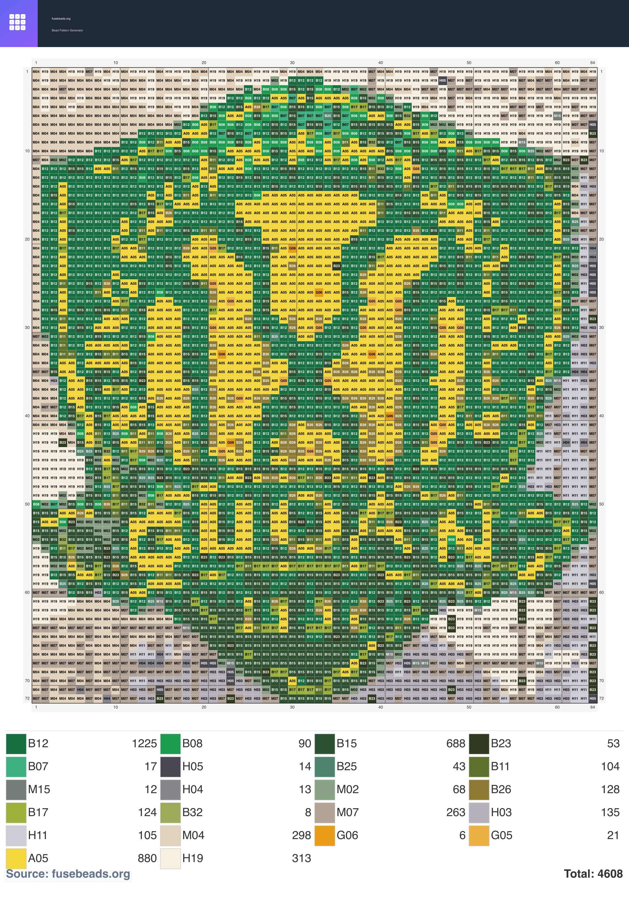 Kawaii #2229 perler beads pattern