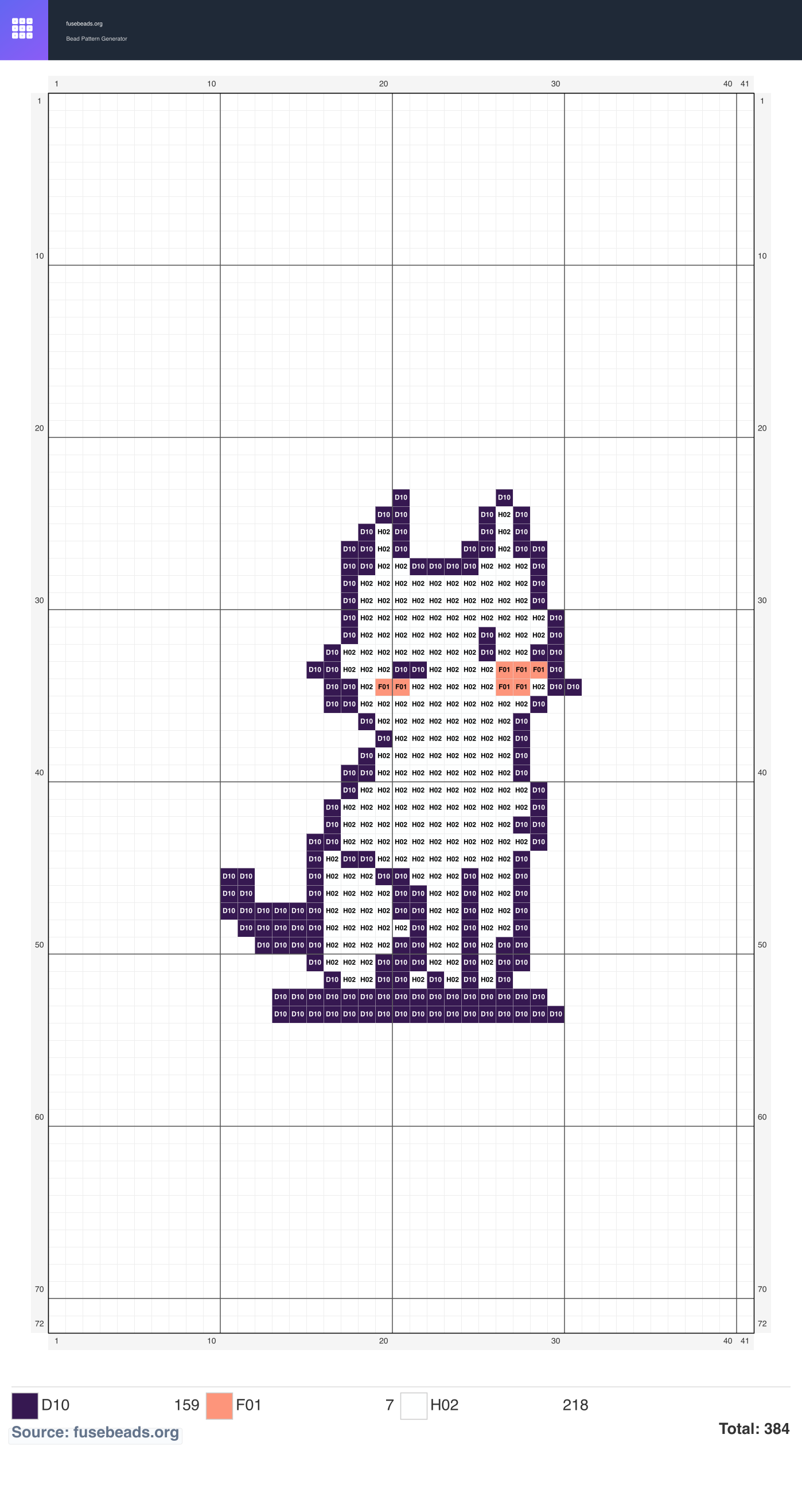 Animal #2239 perler beads pattern