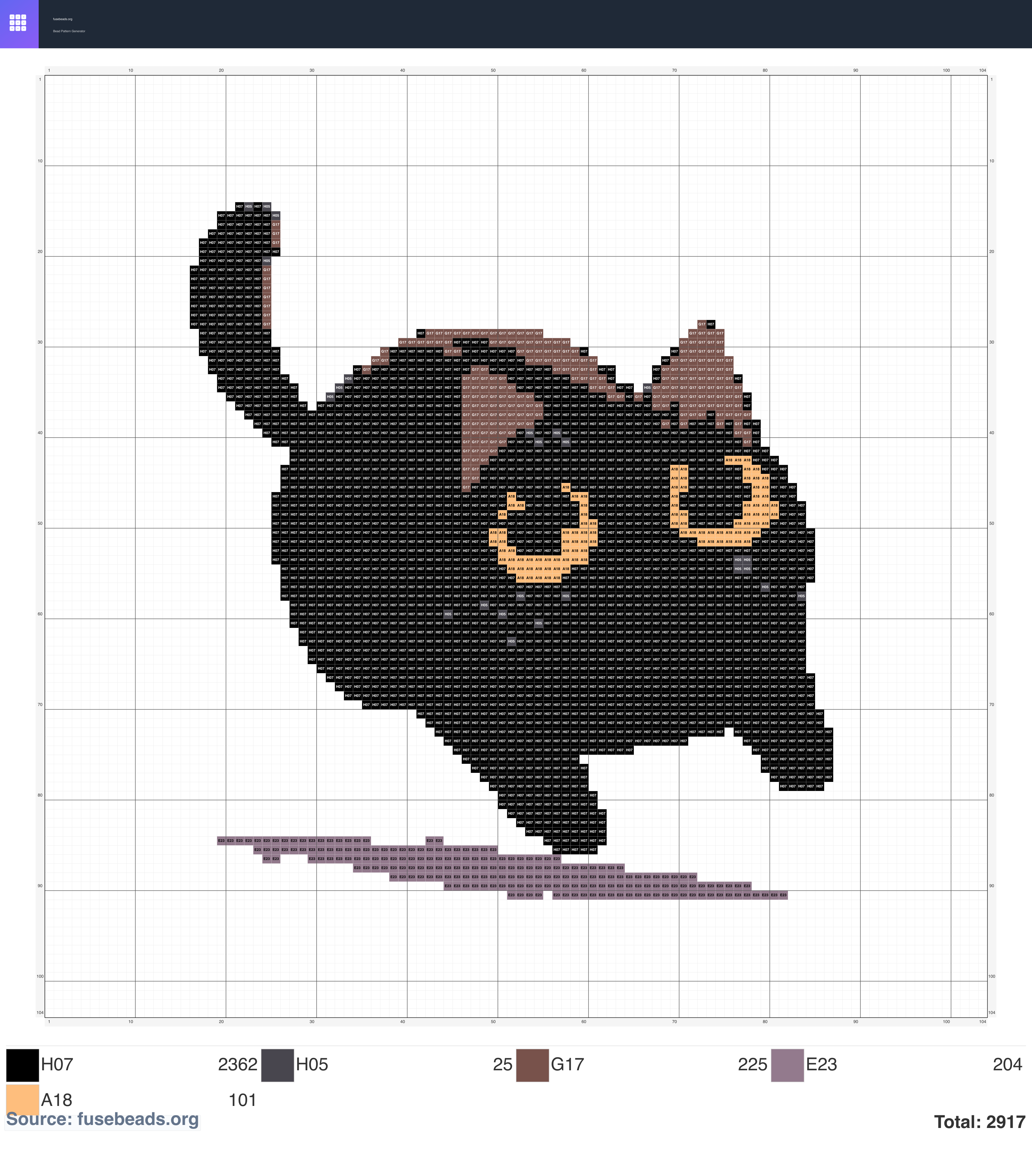Black Cat perler beads pattern