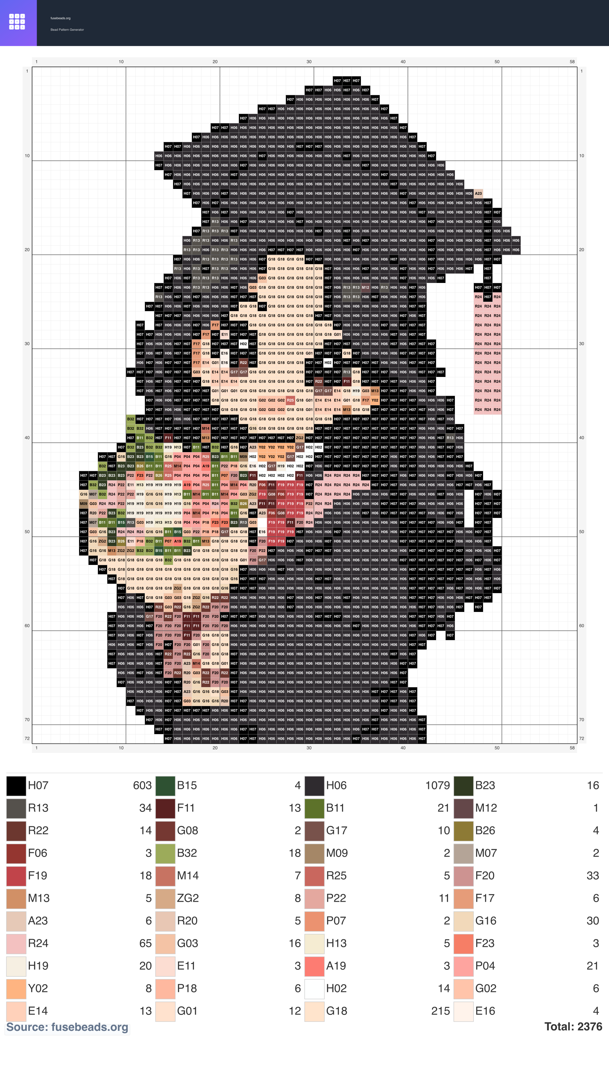 Graduation perler beads pattern