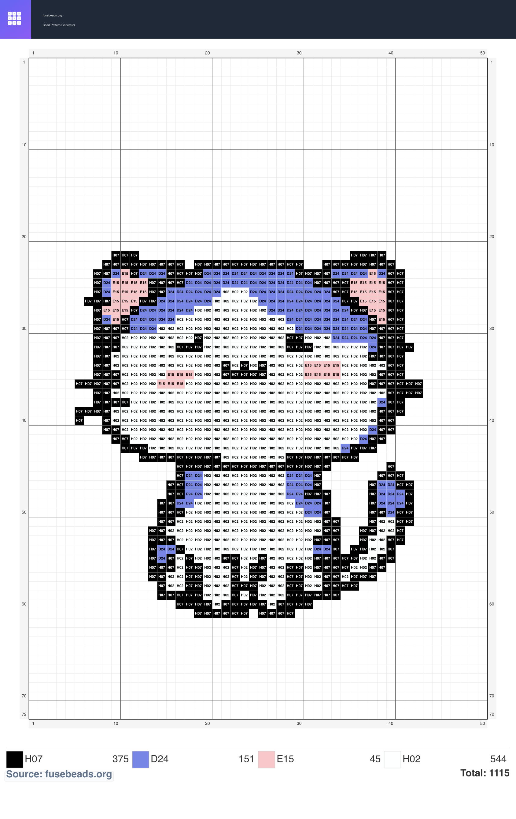 Cute Kitten perler beads pattern