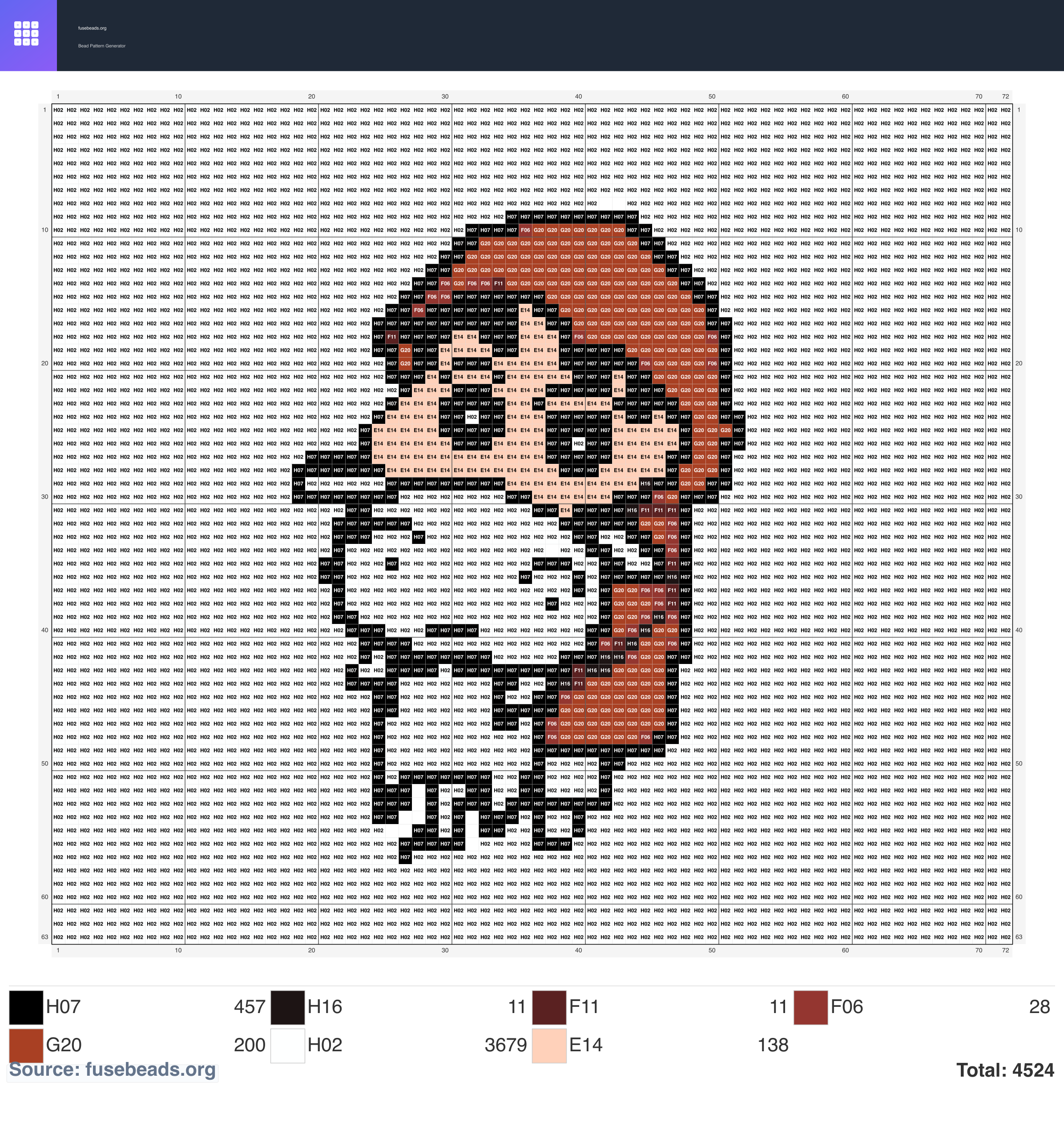 Shin-chan perler beads pattern