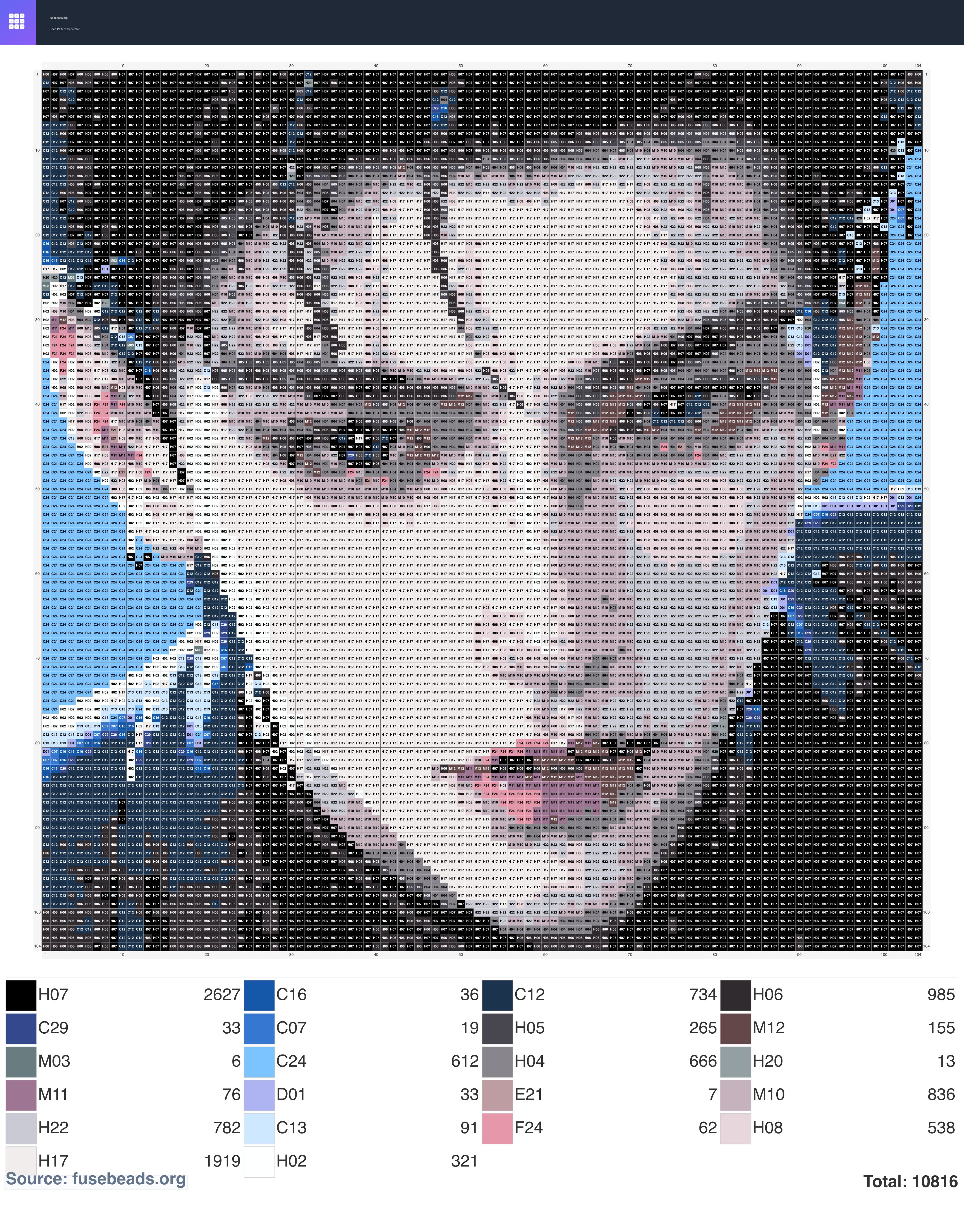 Kawaii #2250 perler beads pattern