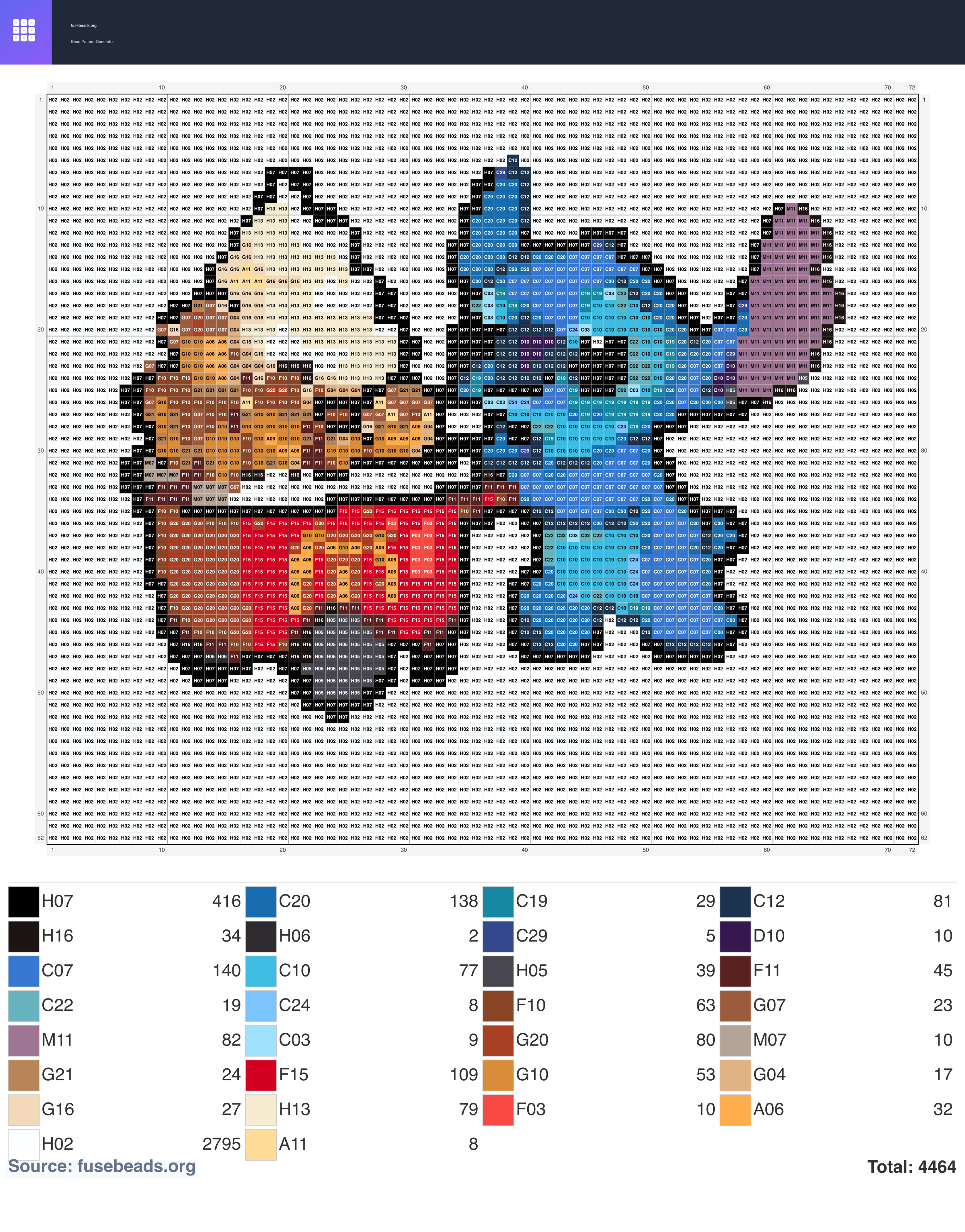 1 Stitch perler beads pattern