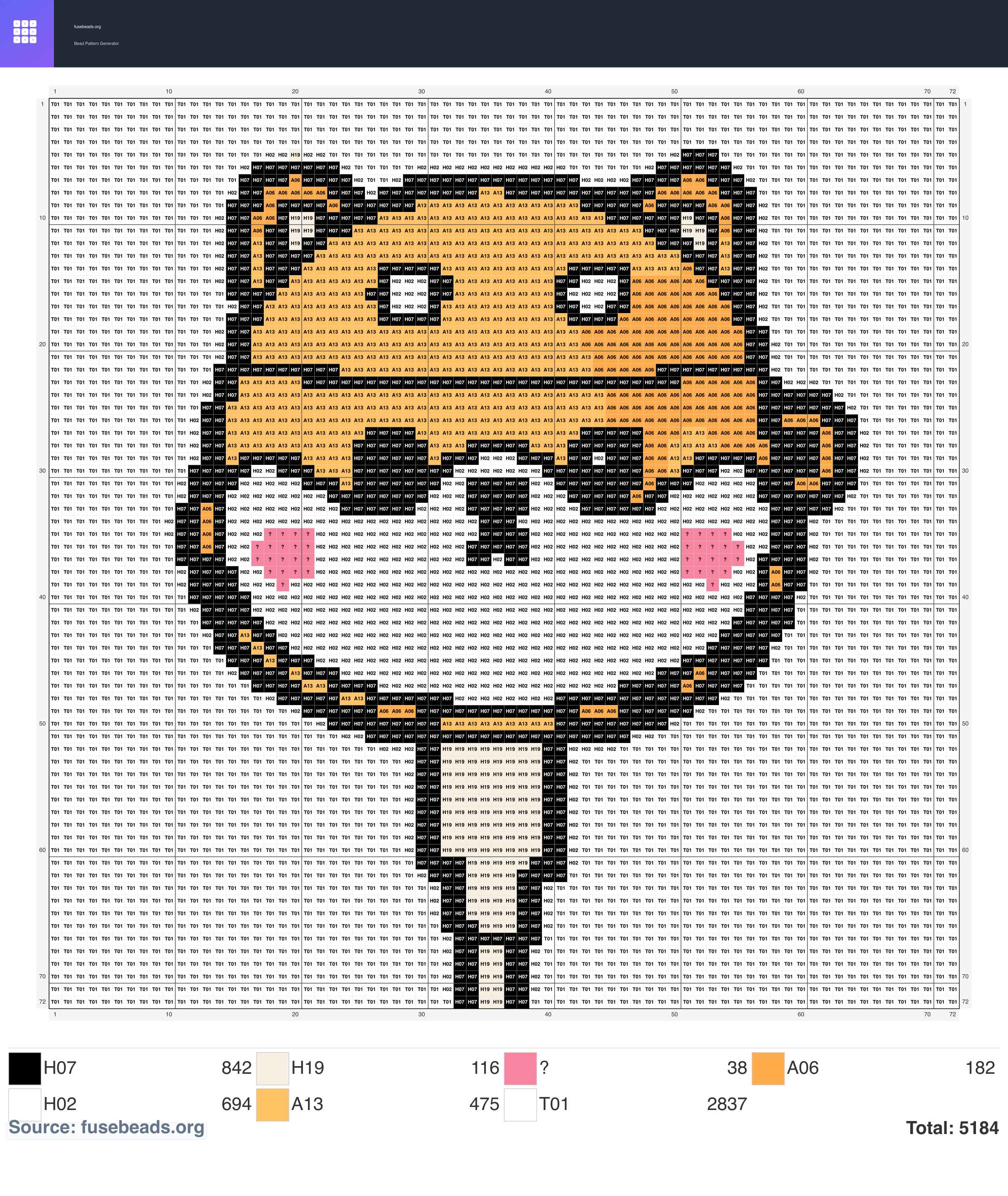 Kawaii #2288 perler beads pattern