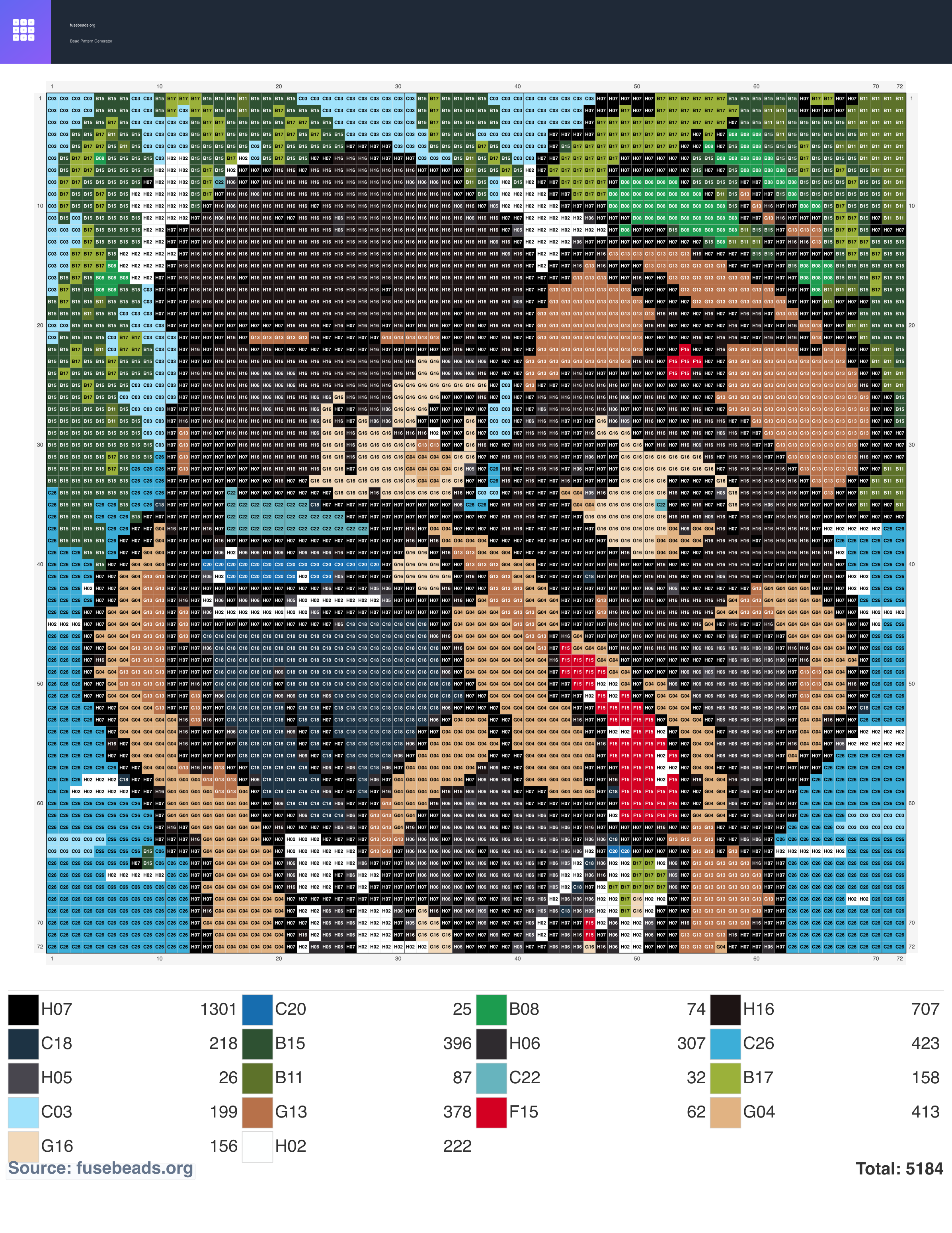 Couple perler beads pattern