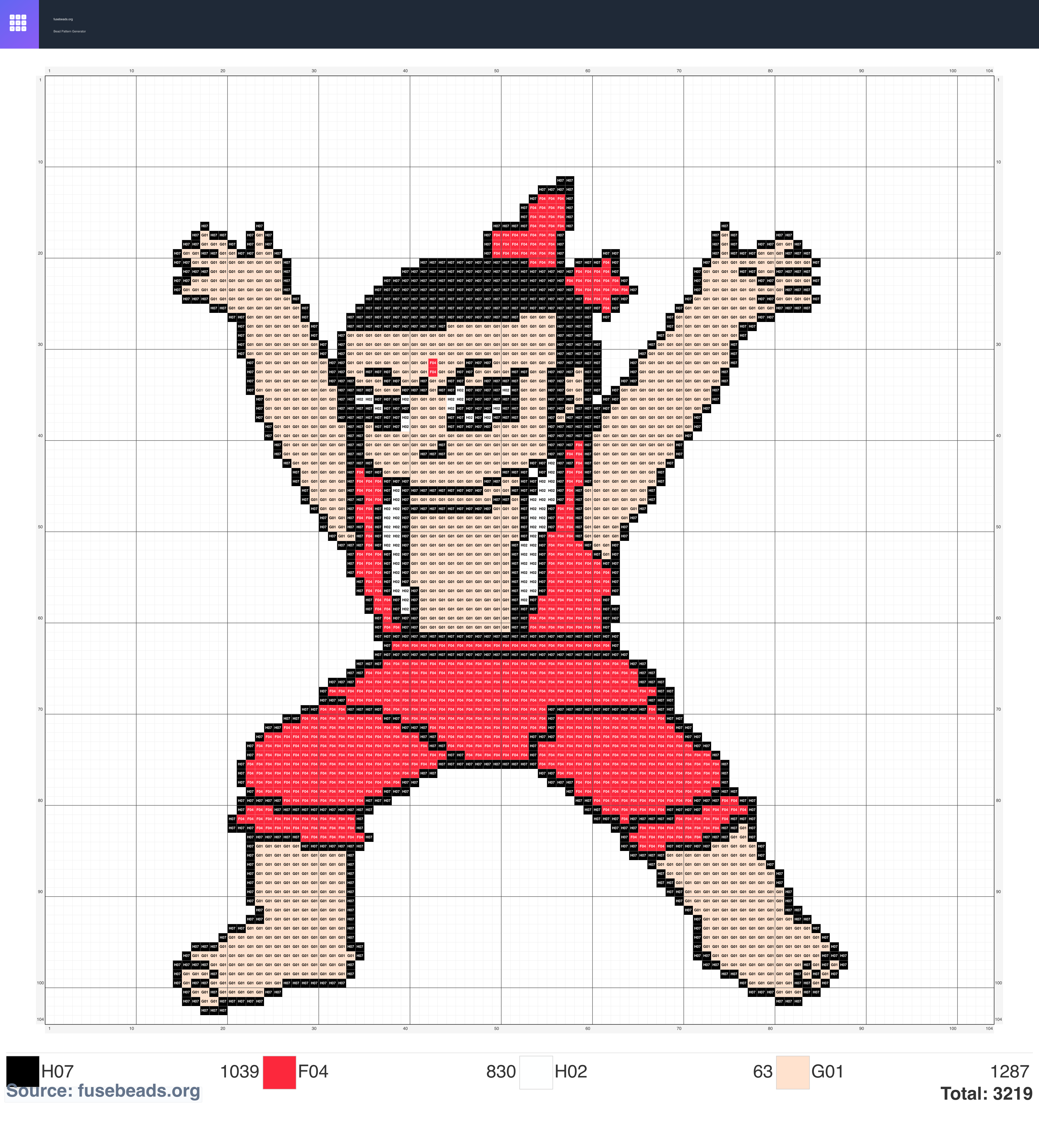 Calabash Brothers 1 perler beads pattern