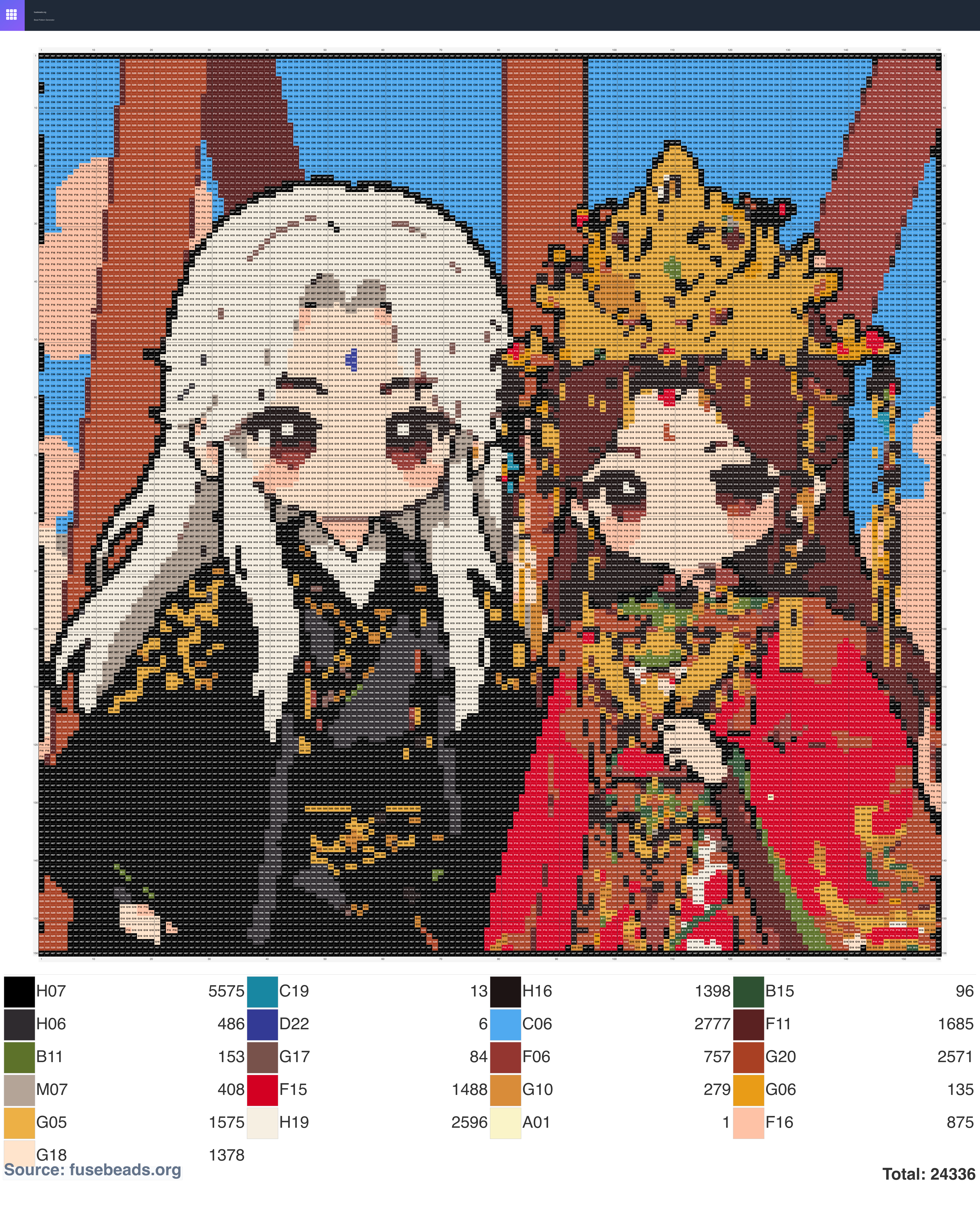 Kawaii #2311 perler beads pattern