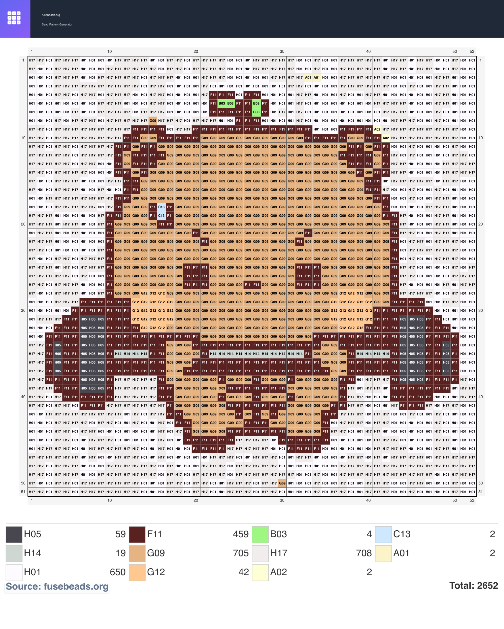 Kawaii #2315 perler beads pattern