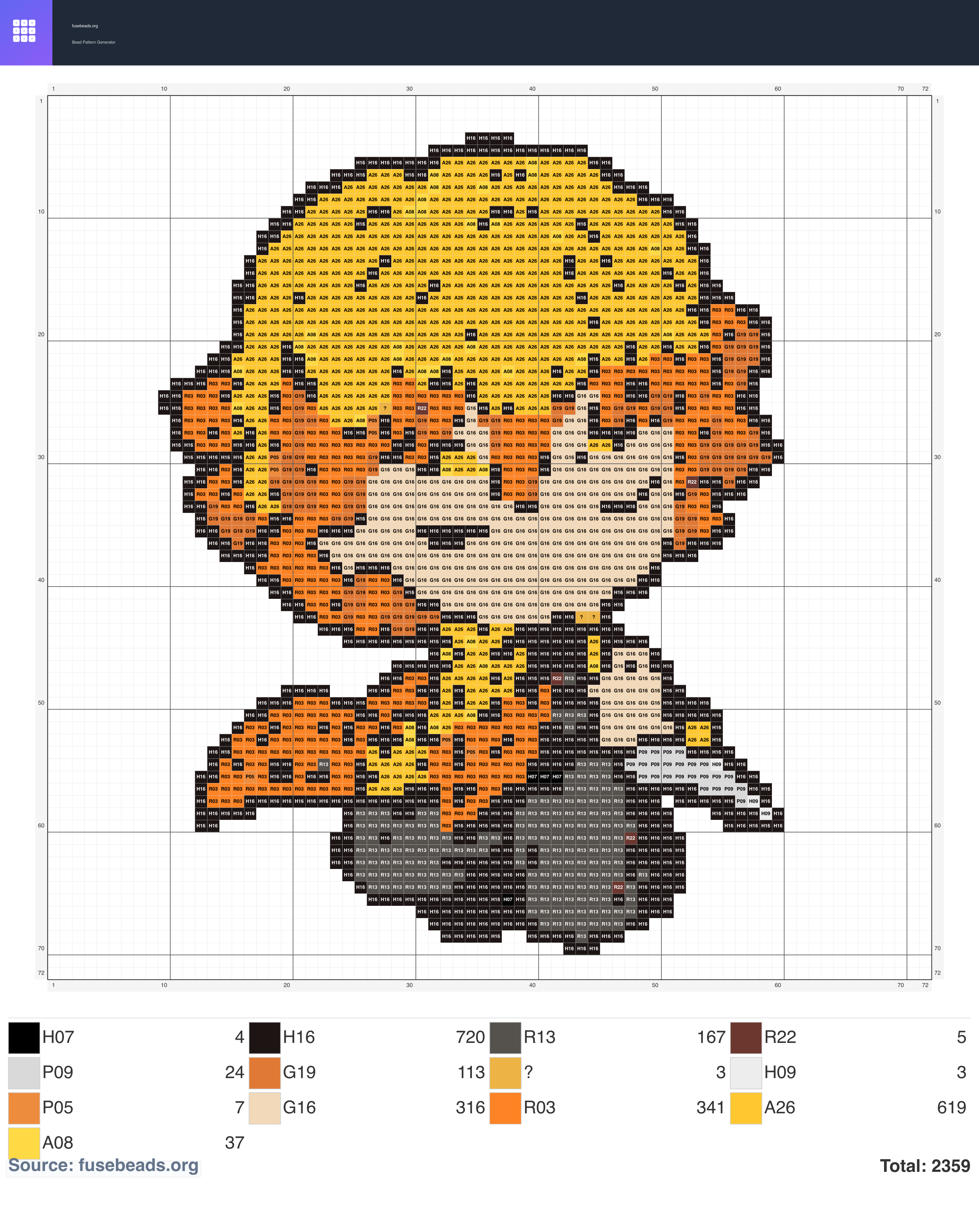 Demon Slayer Chibi perler beads pattern