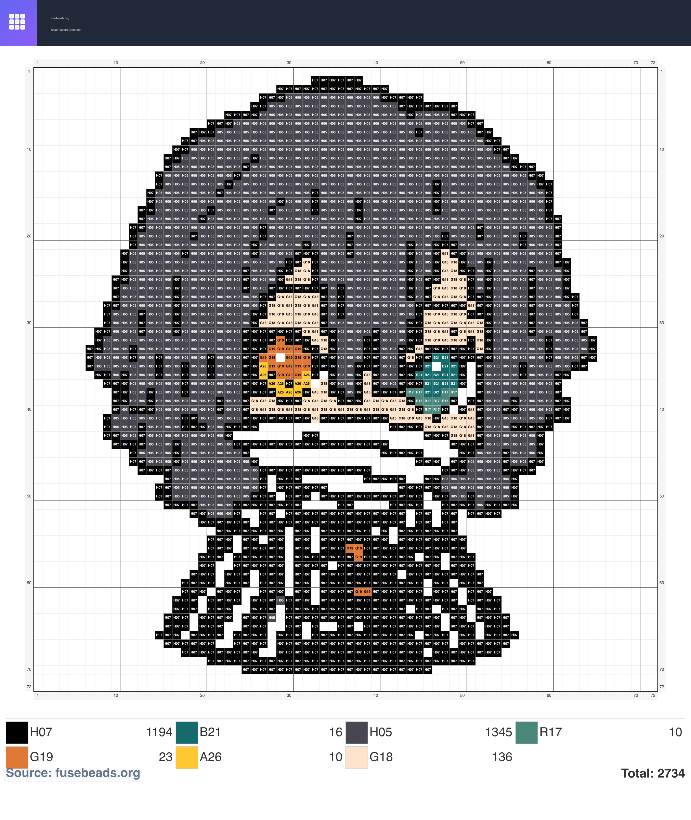Demon Slayer Chibi perler beads pattern